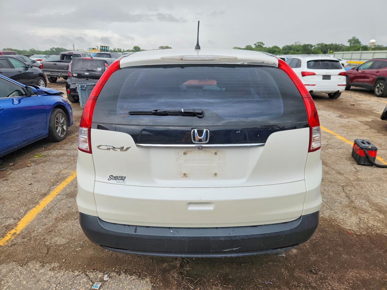2014 Honda Cr-v Lx White vin: 5J6RM3H33EL012994
