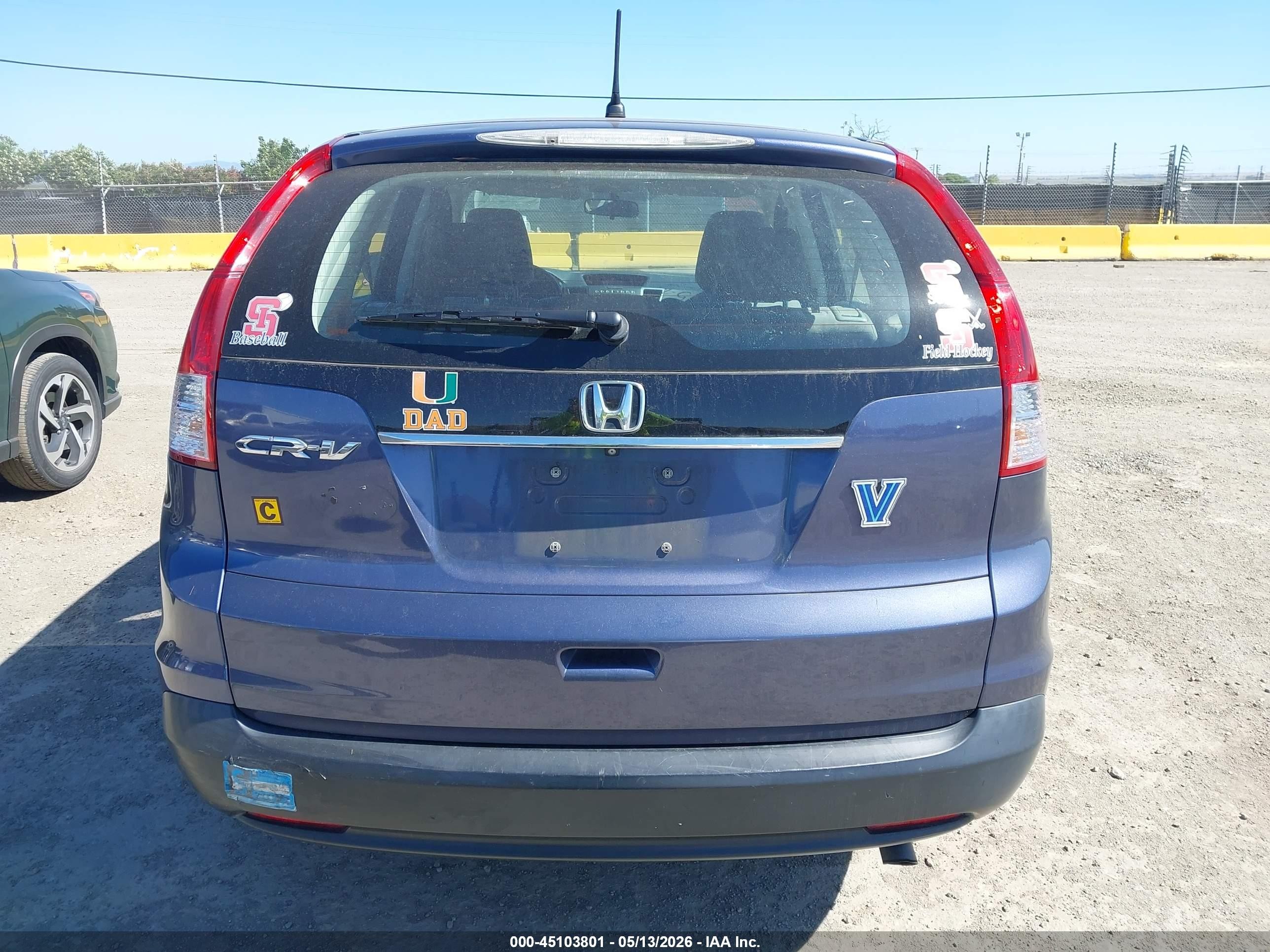 2014 Honda Cr-v Lx Blue vin: 5J6RM3H33EL015202