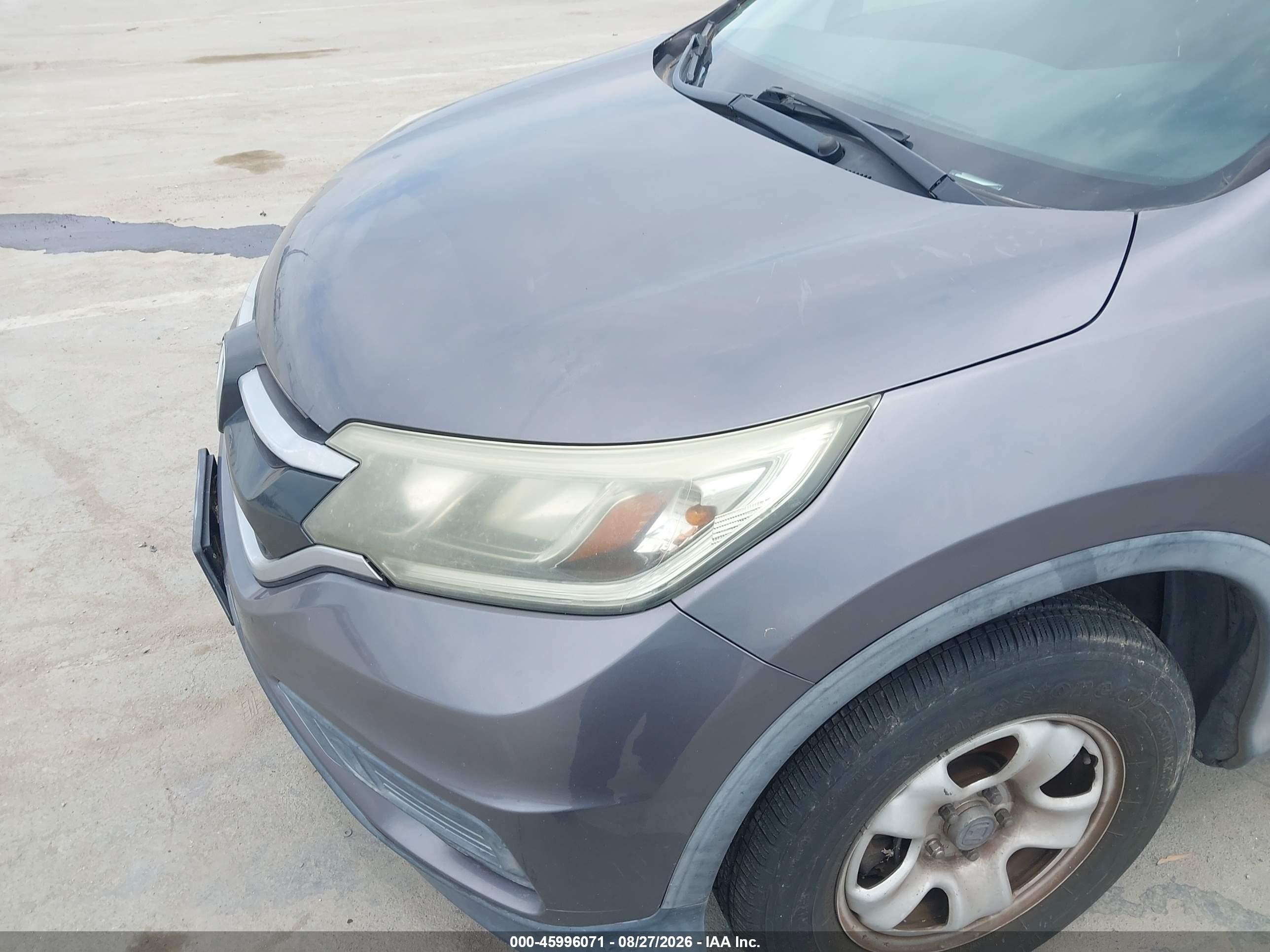 2015 Honda Cr-v Lx Серый vin: 5J6RM3H33FL000989