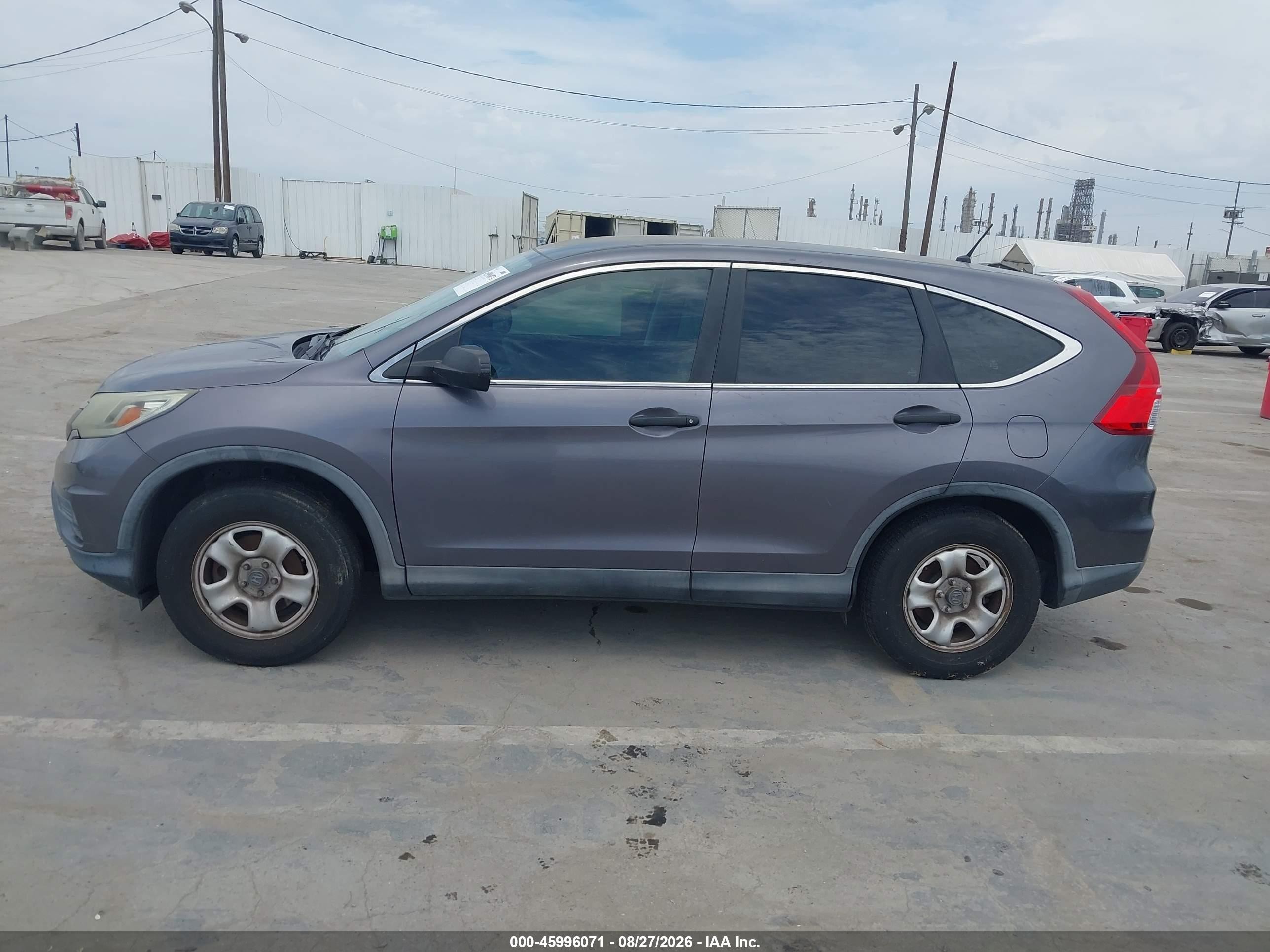 2015 Honda Cr-v Lx Серый vin: 5J6RM3H33FL000989
