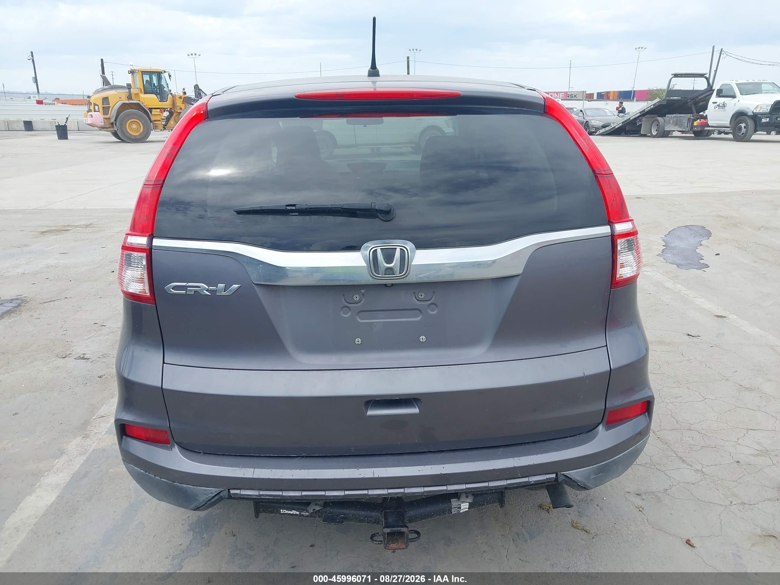 2015 Honda Cr-v Lx Серый vin: 5J6RM3H33FL000989