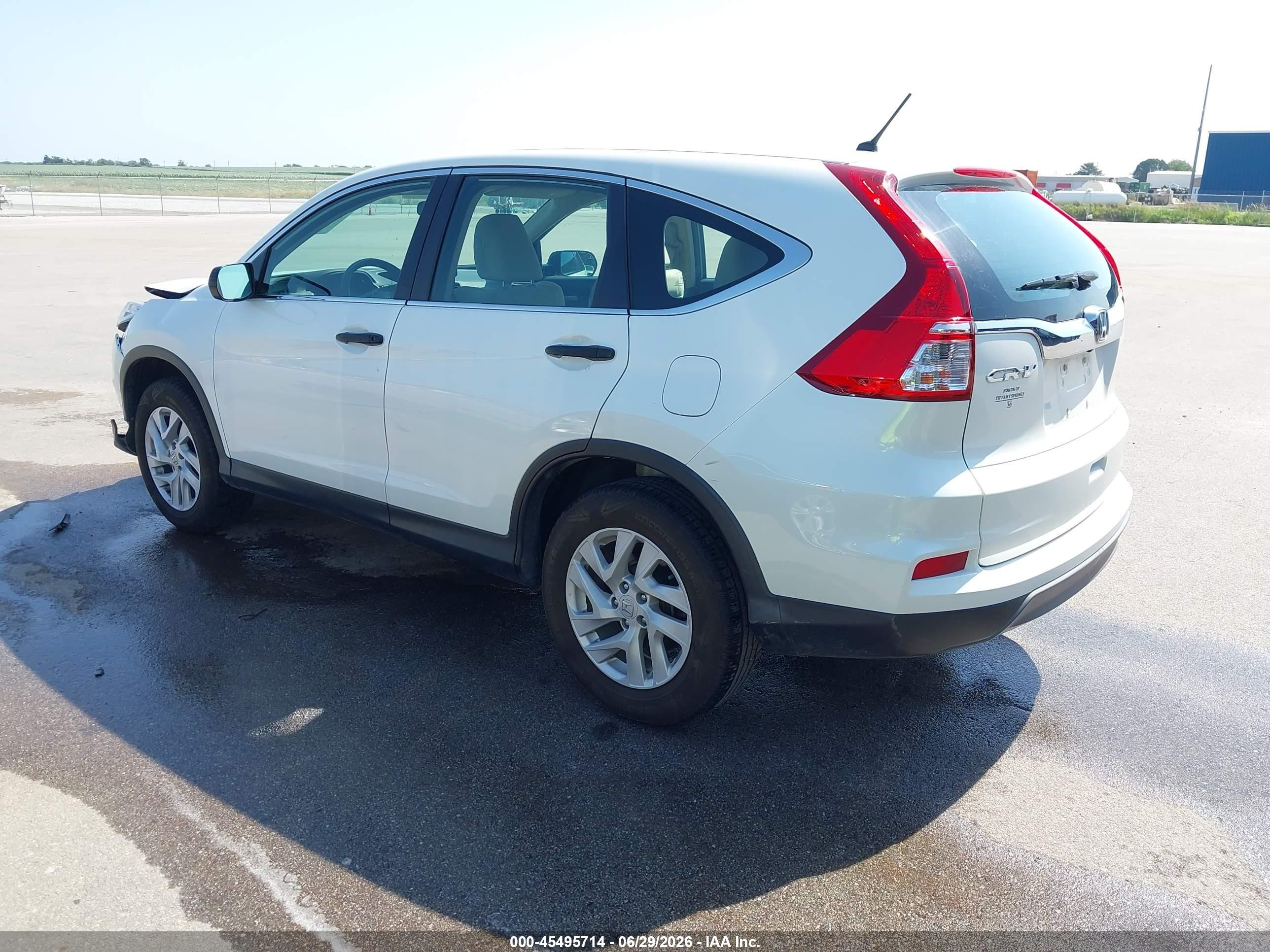 2015 Honda Cr-v Lx Белый vin: 5J6RM3H33FL004900