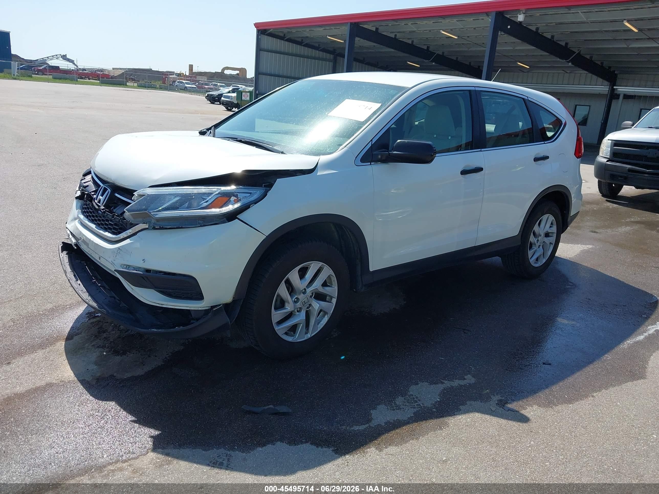 2015 Honda Cr-v Lx Белый vin: 5J6RM3H33FL004900