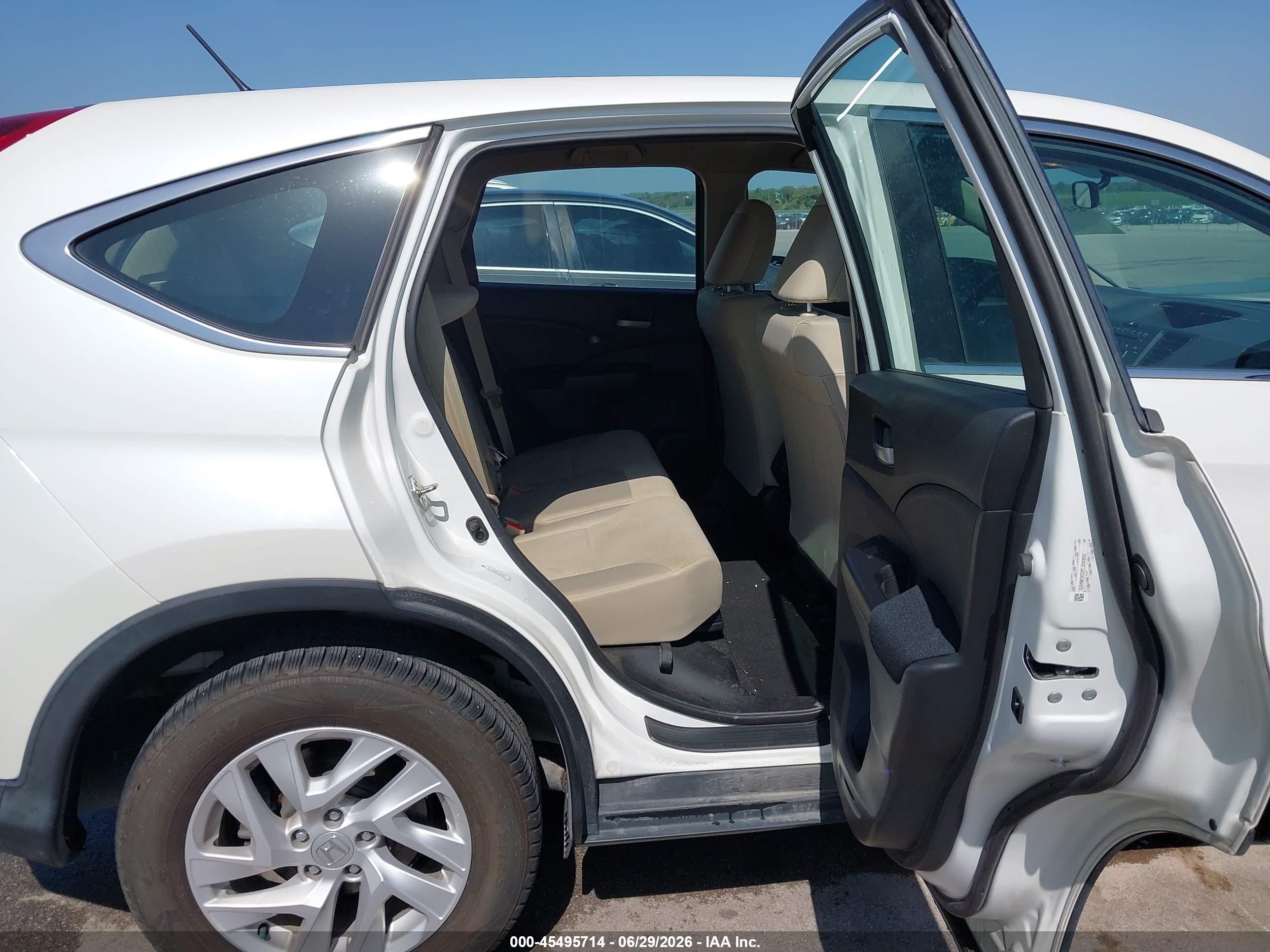 2015 Honda Cr-v Lx Белый vin: 5J6RM3H33FL004900