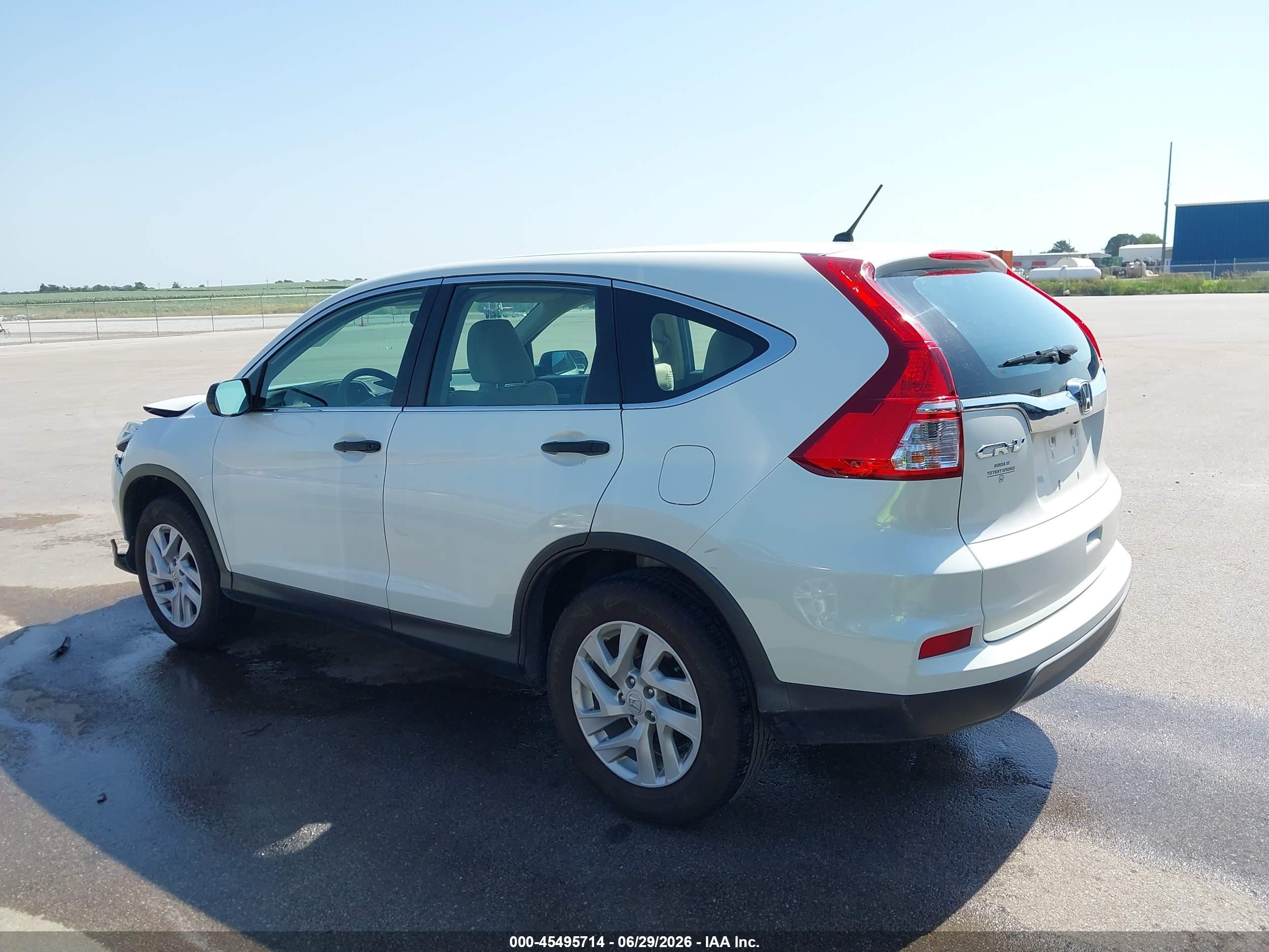 2015 Honda Cr-v Lx Белый vin: 5J6RM3H33FL004900