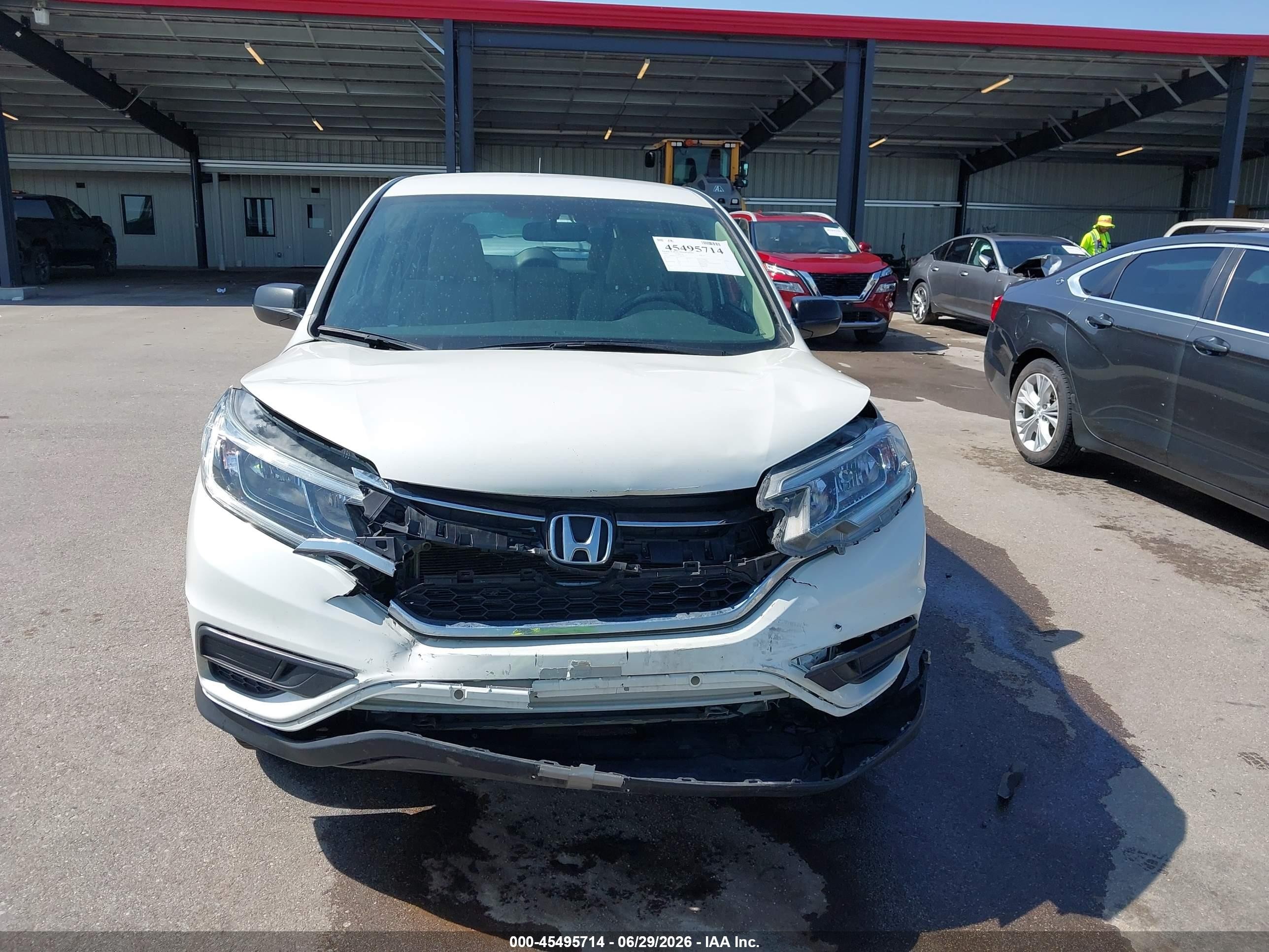 2015 Honda Cr-v Lx Белый vin: 5J6RM3H33FL004900