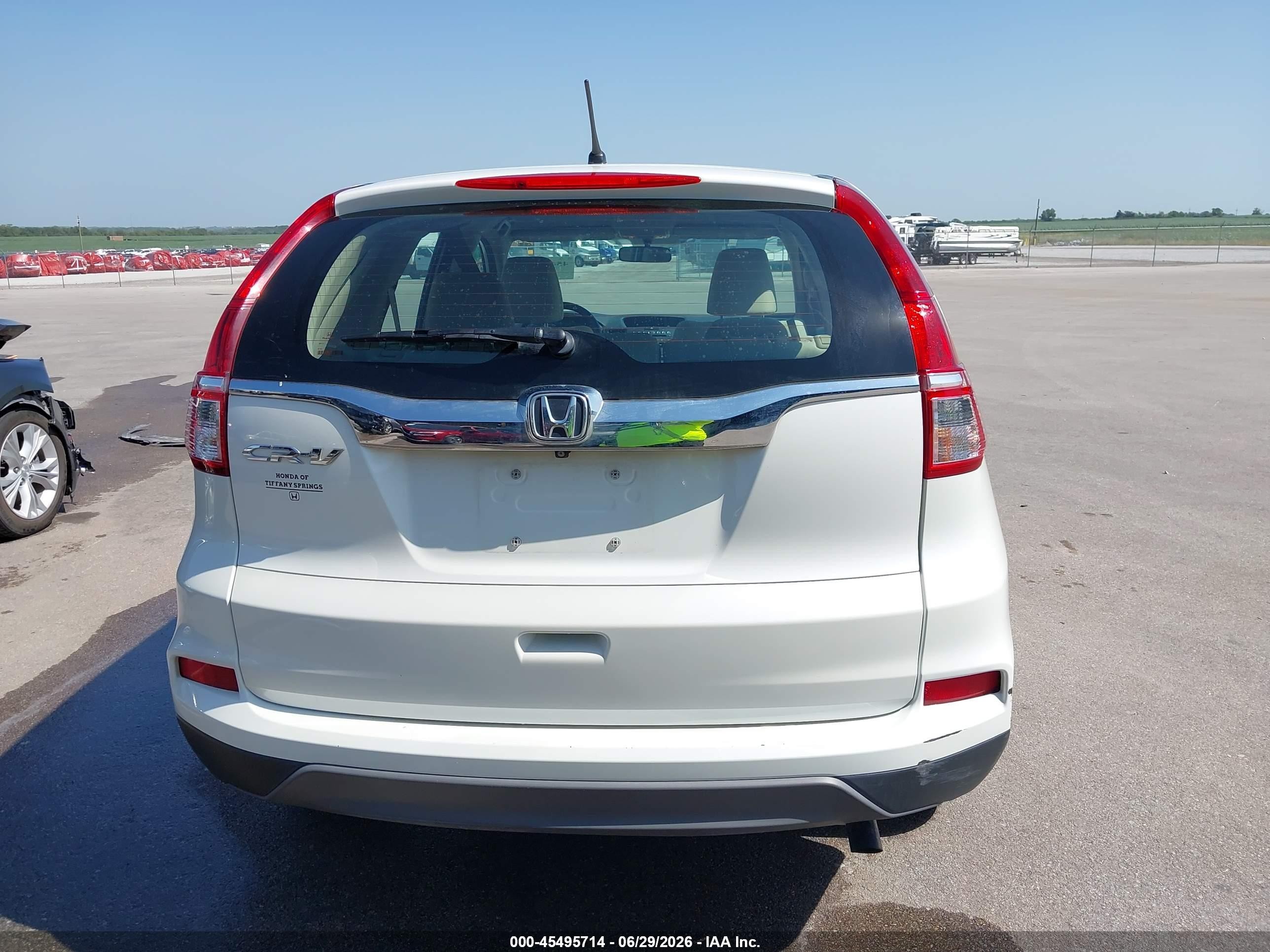 2015 Honda Cr-v Lx Белый vin: 5J6RM3H33FL004900