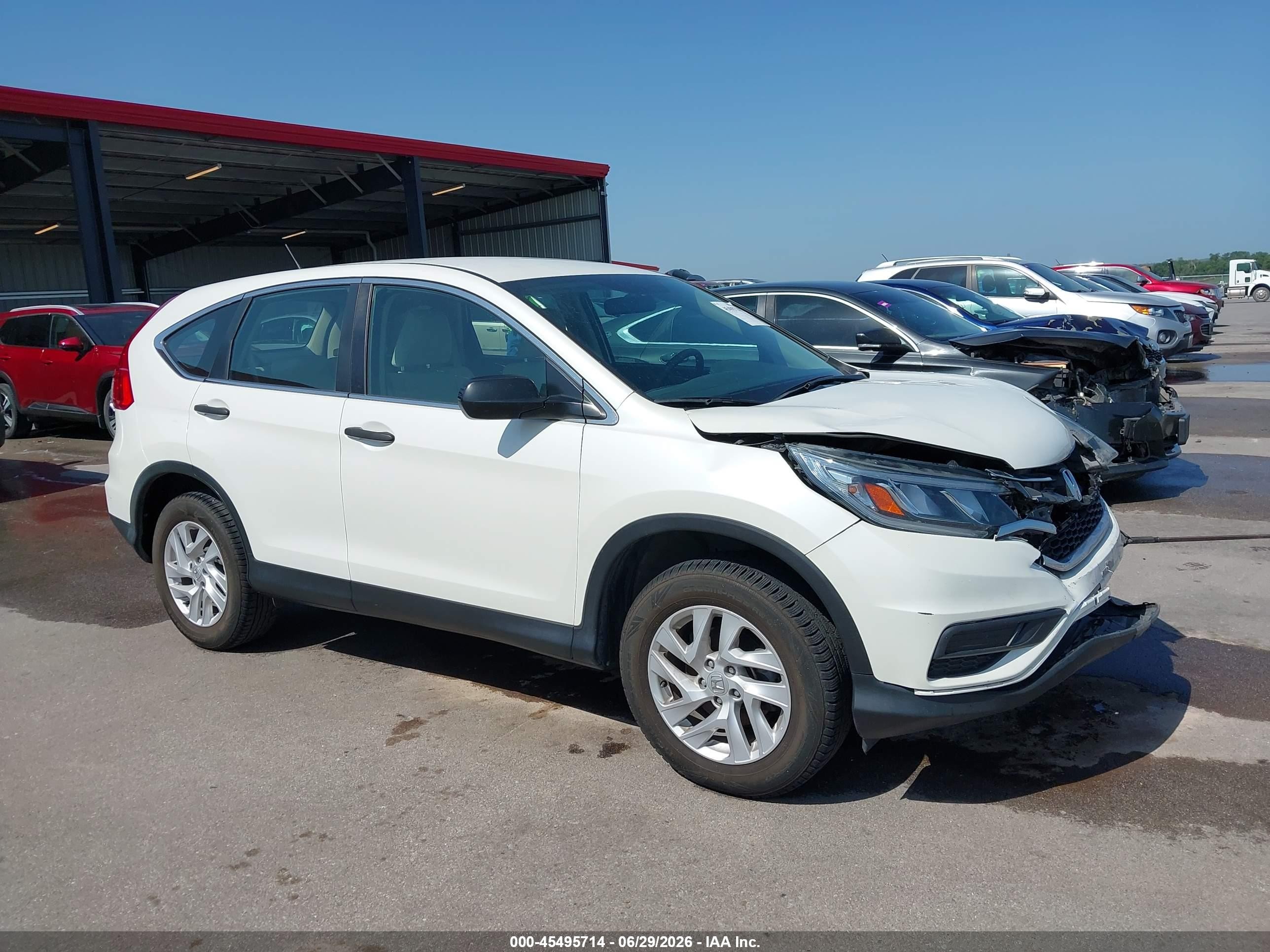 2015 Honda Cr-v Lx Белый vin: 5J6RM3H33FL004900