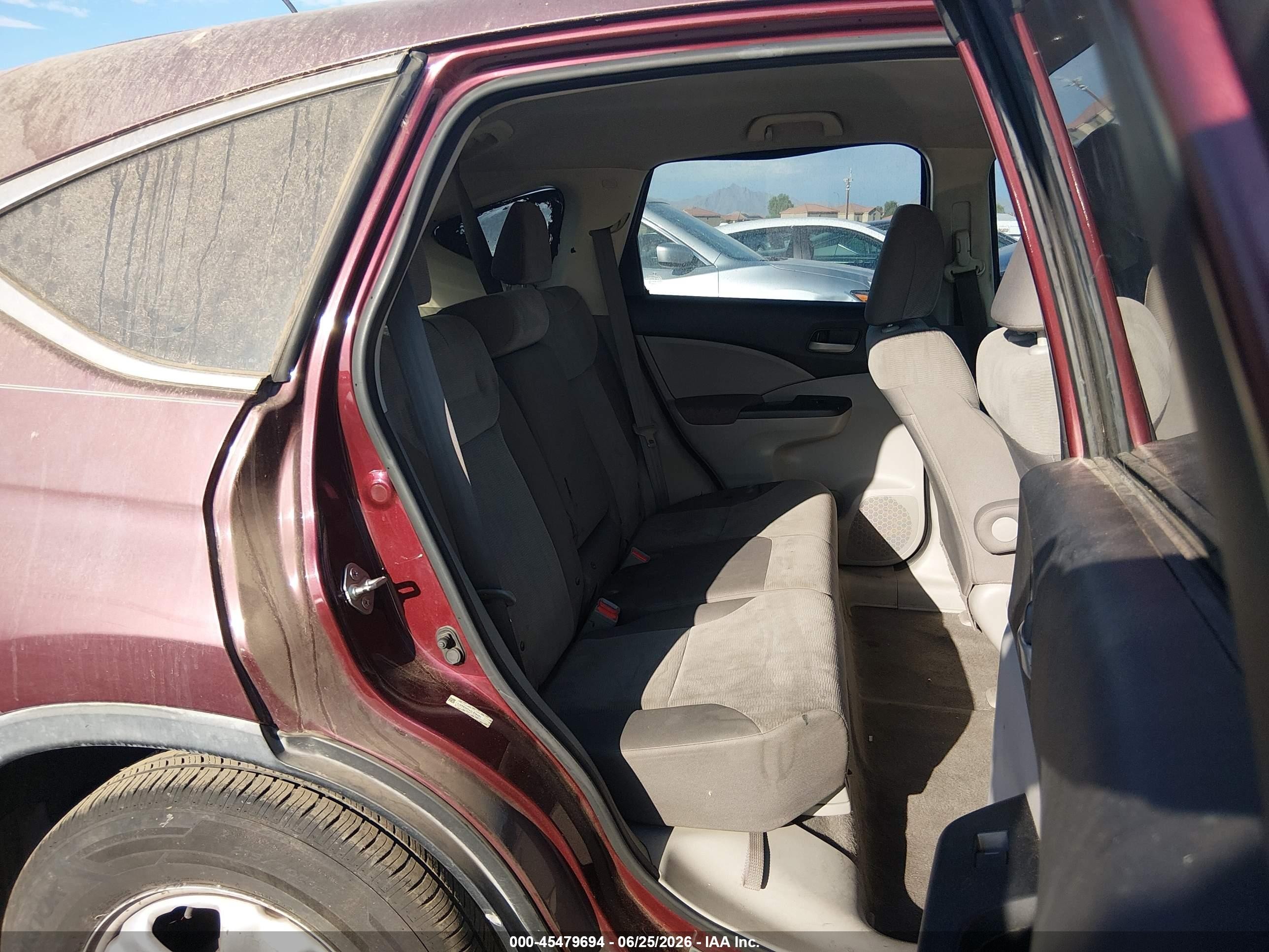 2012 Honda Cr-v Lx Burgundy vin: 5J6RM3H34CL014461