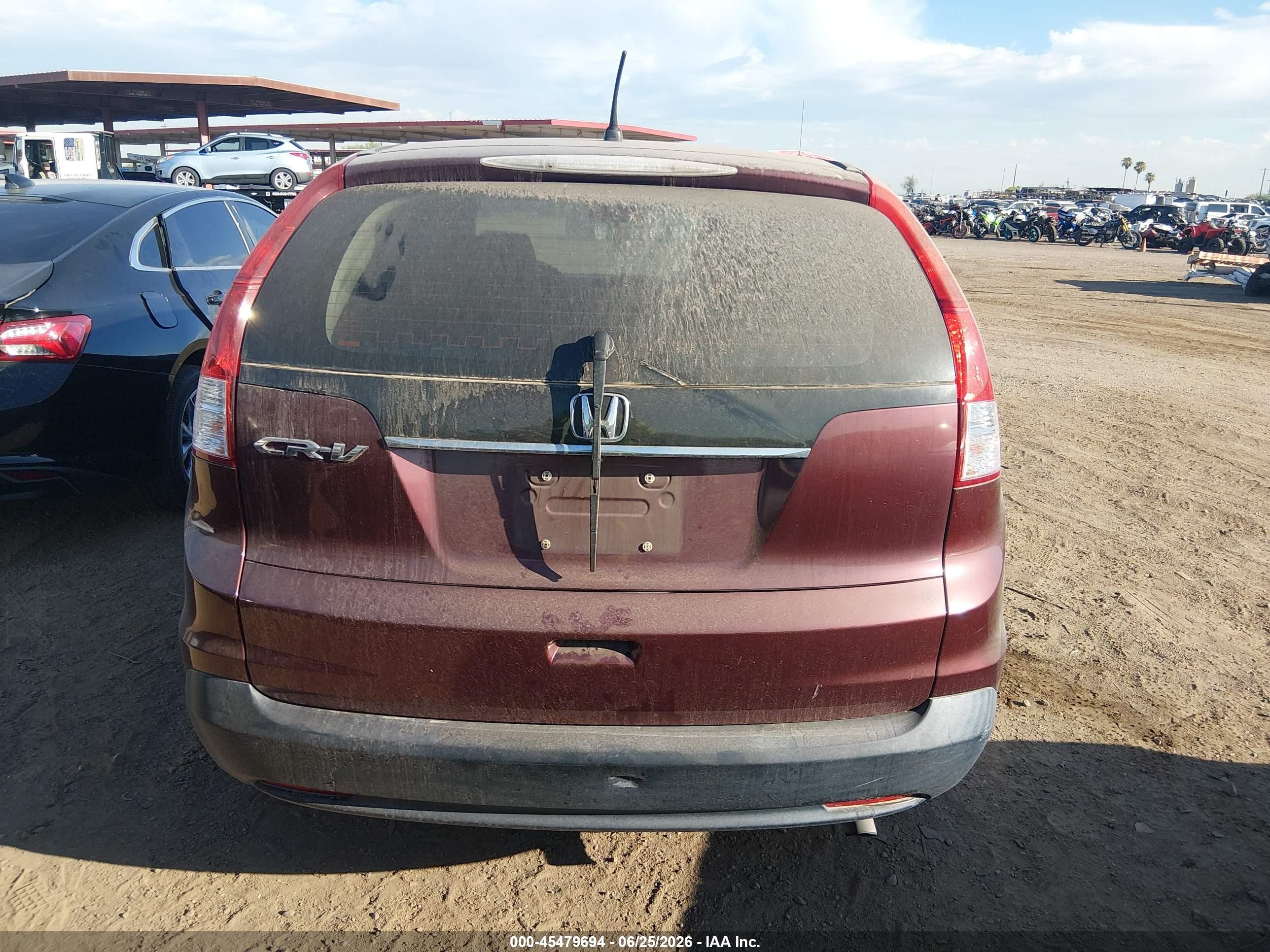 2012 Honda Cr-v Lx Burgundy vin: 5J6RM3H34CL014461