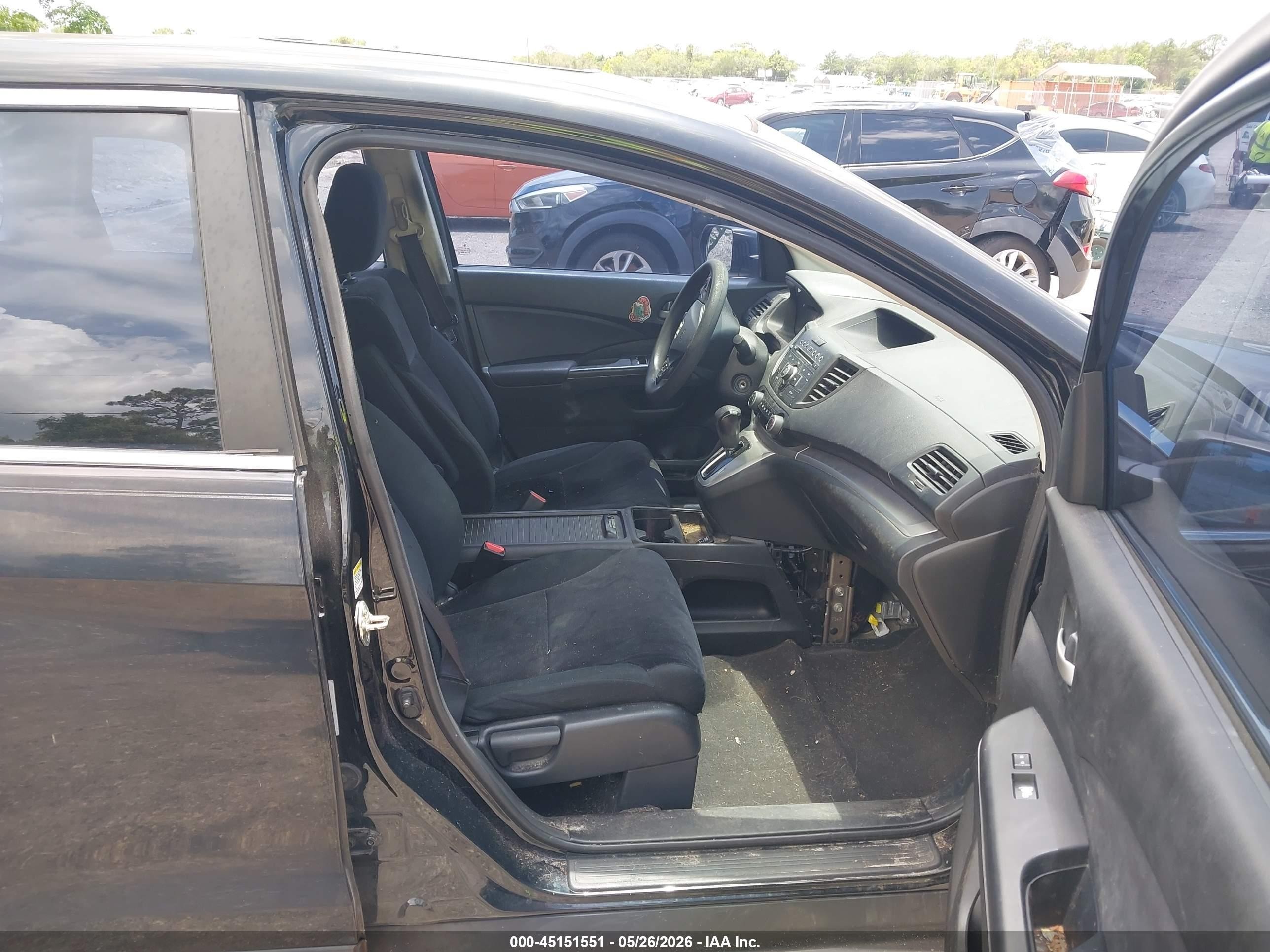2012 Honda Cr-v Lx Black vin: 5J6RM3H34CL025671