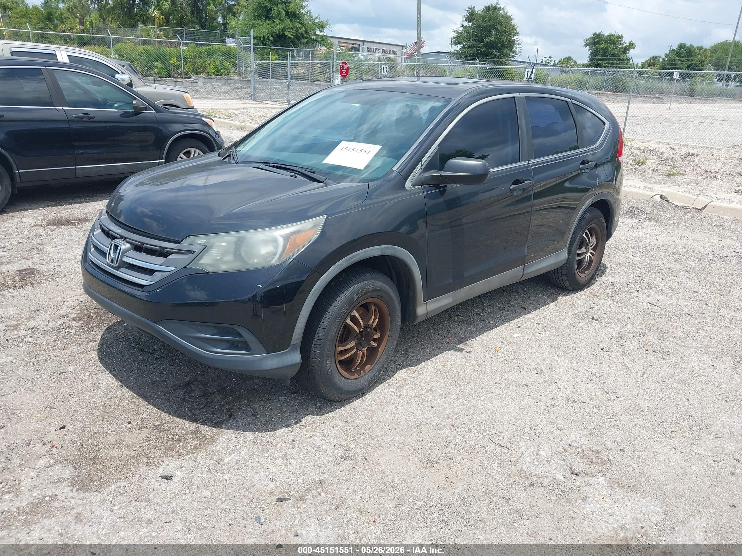 2012 Honda Cr-v Lx Black vin: 5J6RM3H34CL025671