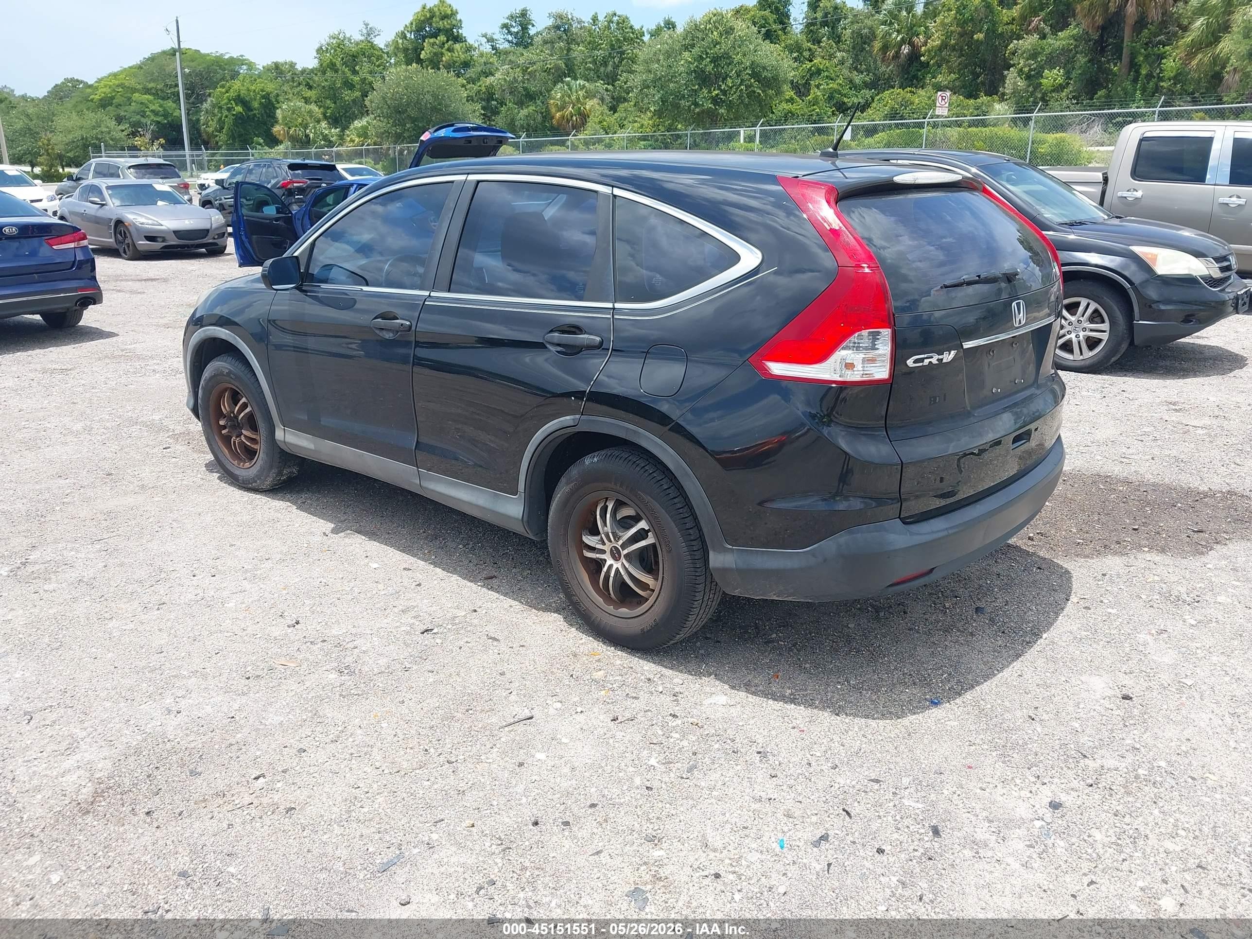 2012 Honda Cr-v Lx Black vin: 5J6RM3H34CL025671