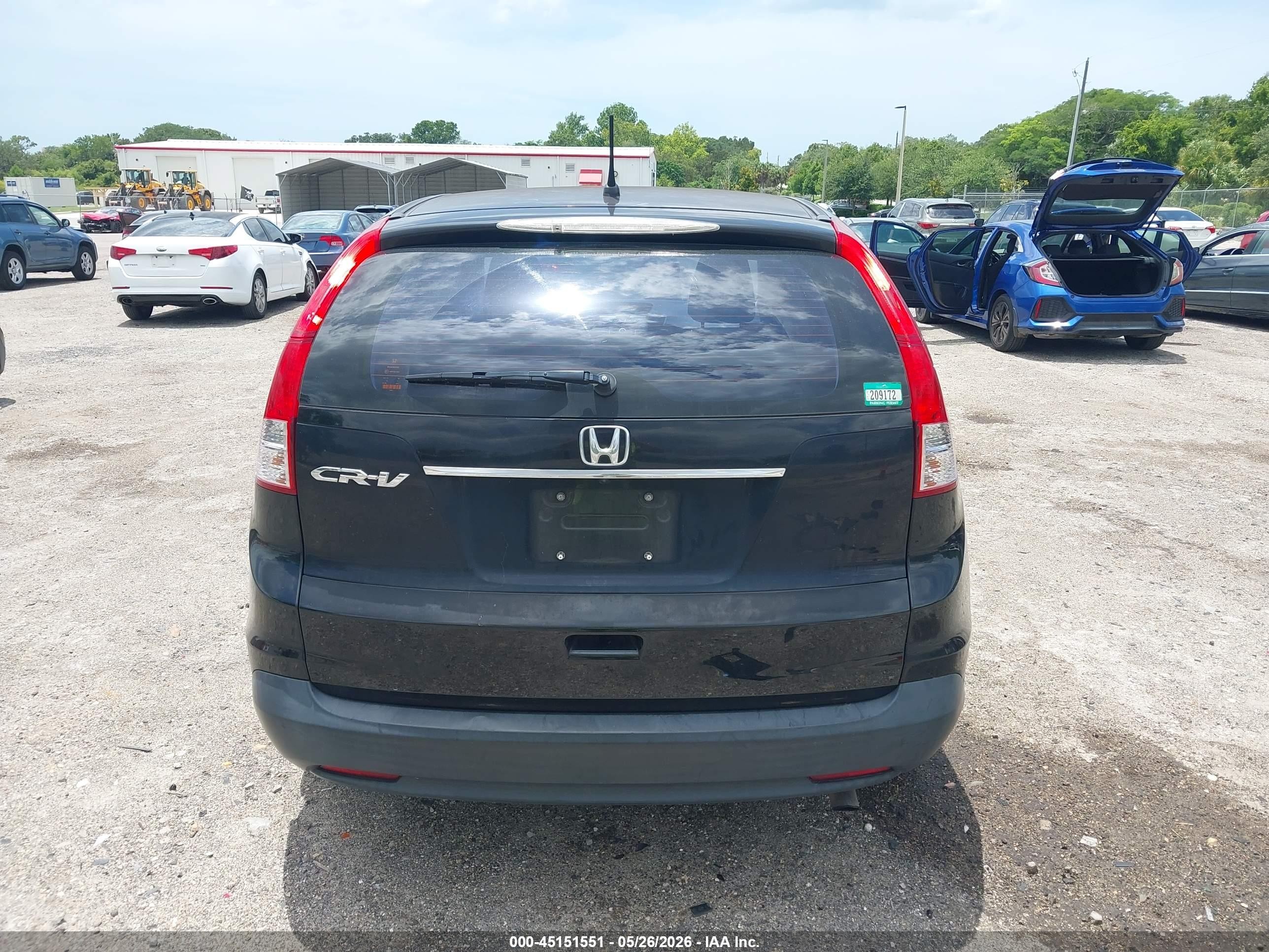 2012 Honda Cr-v Lx Black vin: 5J6RM3H34CL025671