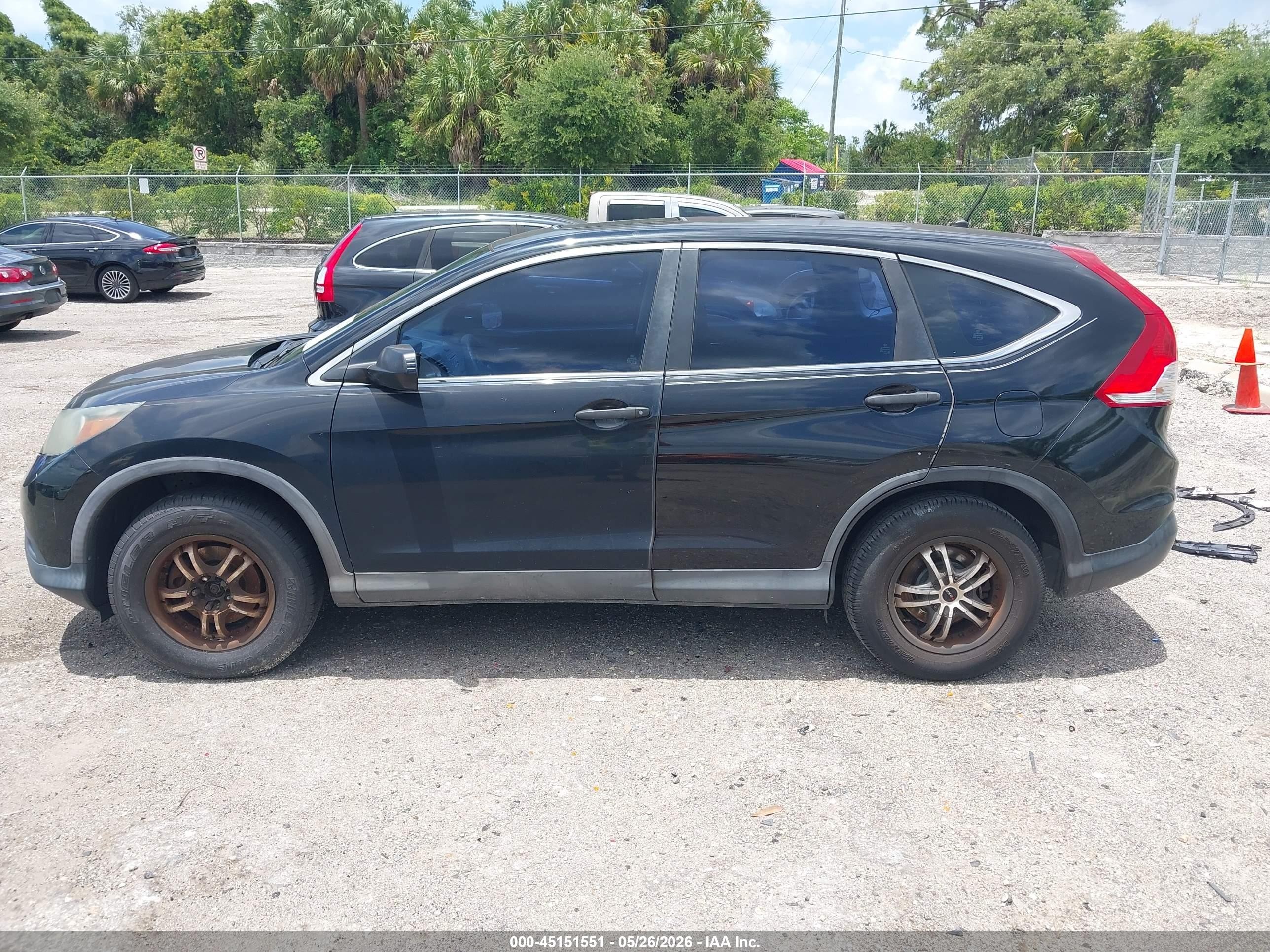 2012 Honda Cr-v Lx Black vin: 5J6RM3H34CL025671