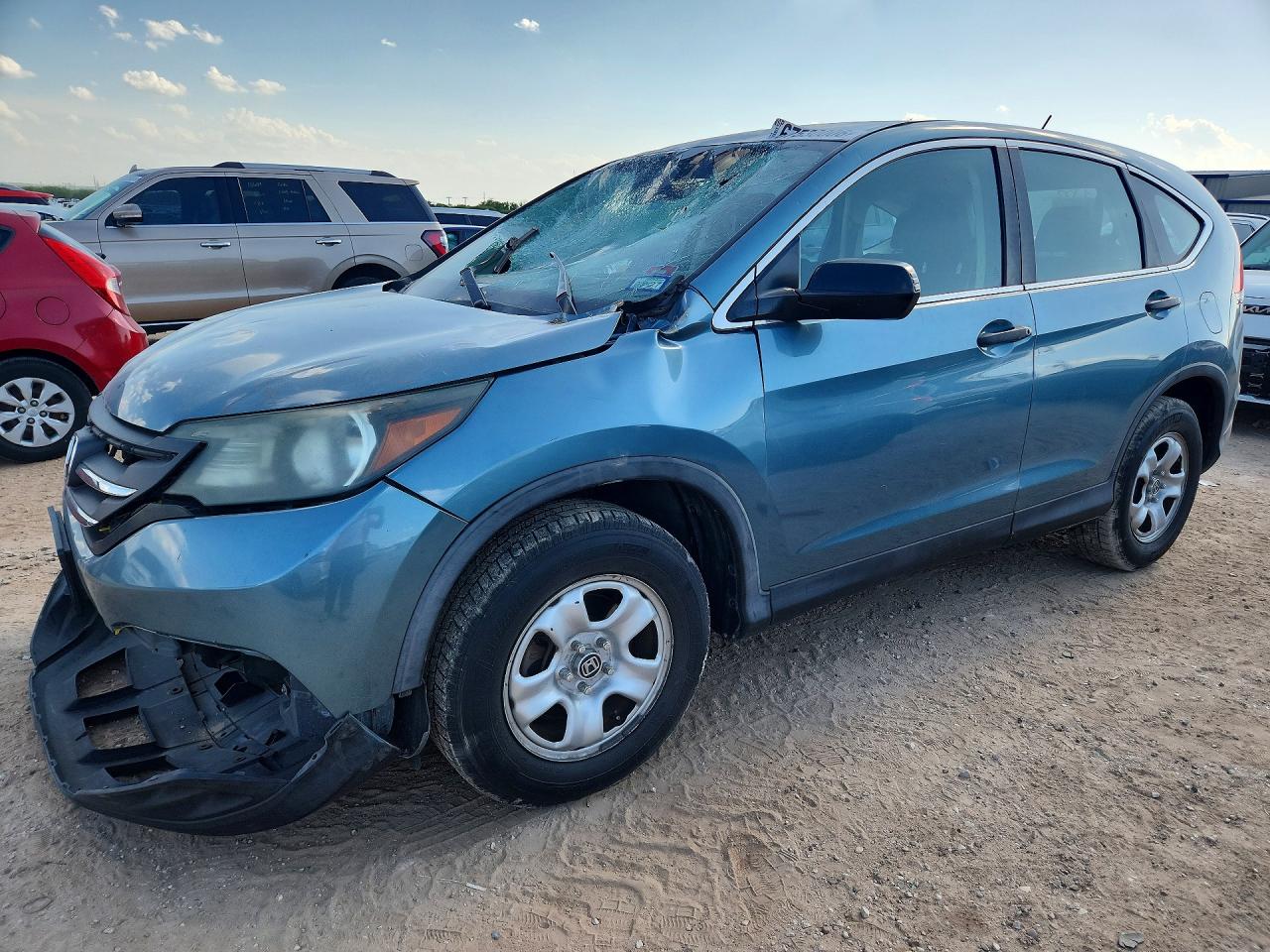2013 Honda Cr-v Lx Blue vin: 5J6RM3H34DL038339