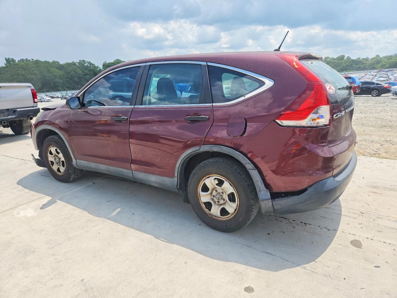 2013 Honda Cr-v Lx Burgundy vin: 5J6RM3H34DL041337