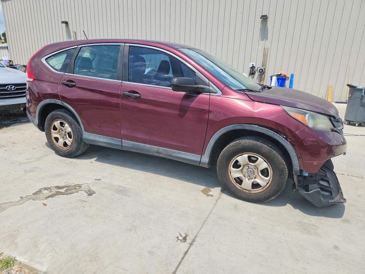 2013 Honda Cr-v Lx Burgundy vin: 5J6RM3H34DL041337