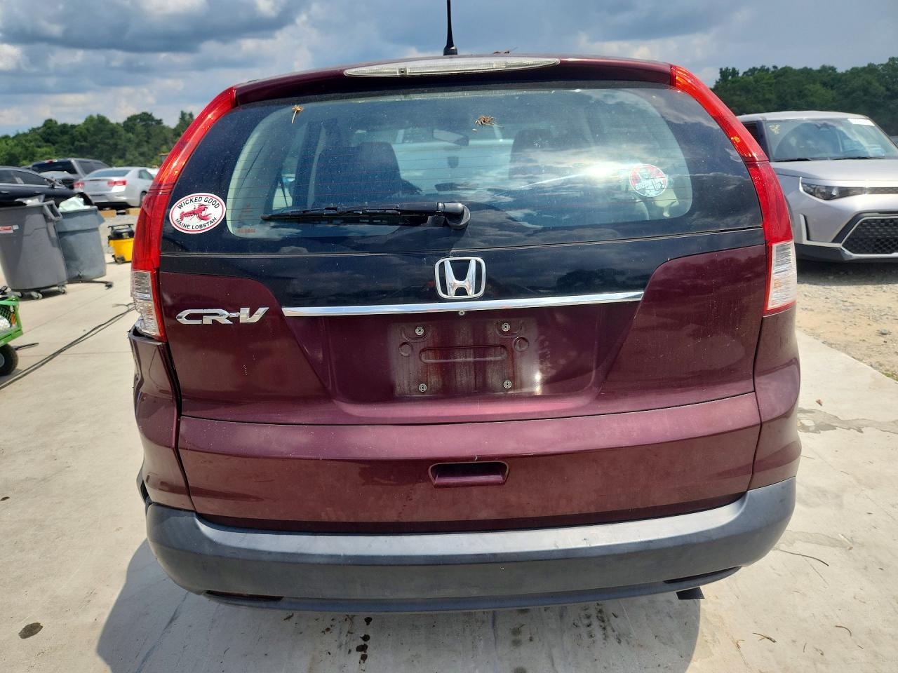 2013 Honda Cr-v Lx Burgundy vin: 5J6RM3H34DL041337