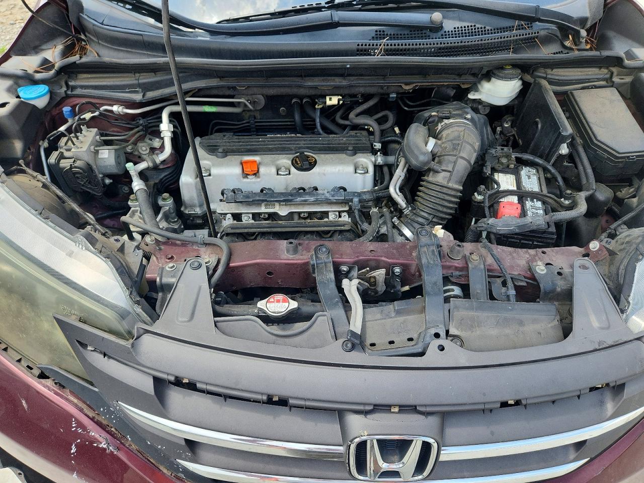 2013 Honda Cr-v Lx Burgundy vin: 5J6RM3H34DL041337