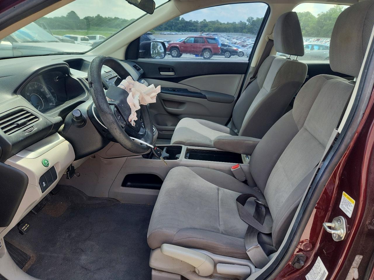 2013 Honda Cr-v Lx Burgundy vin: 5J6RM3H34DL041337