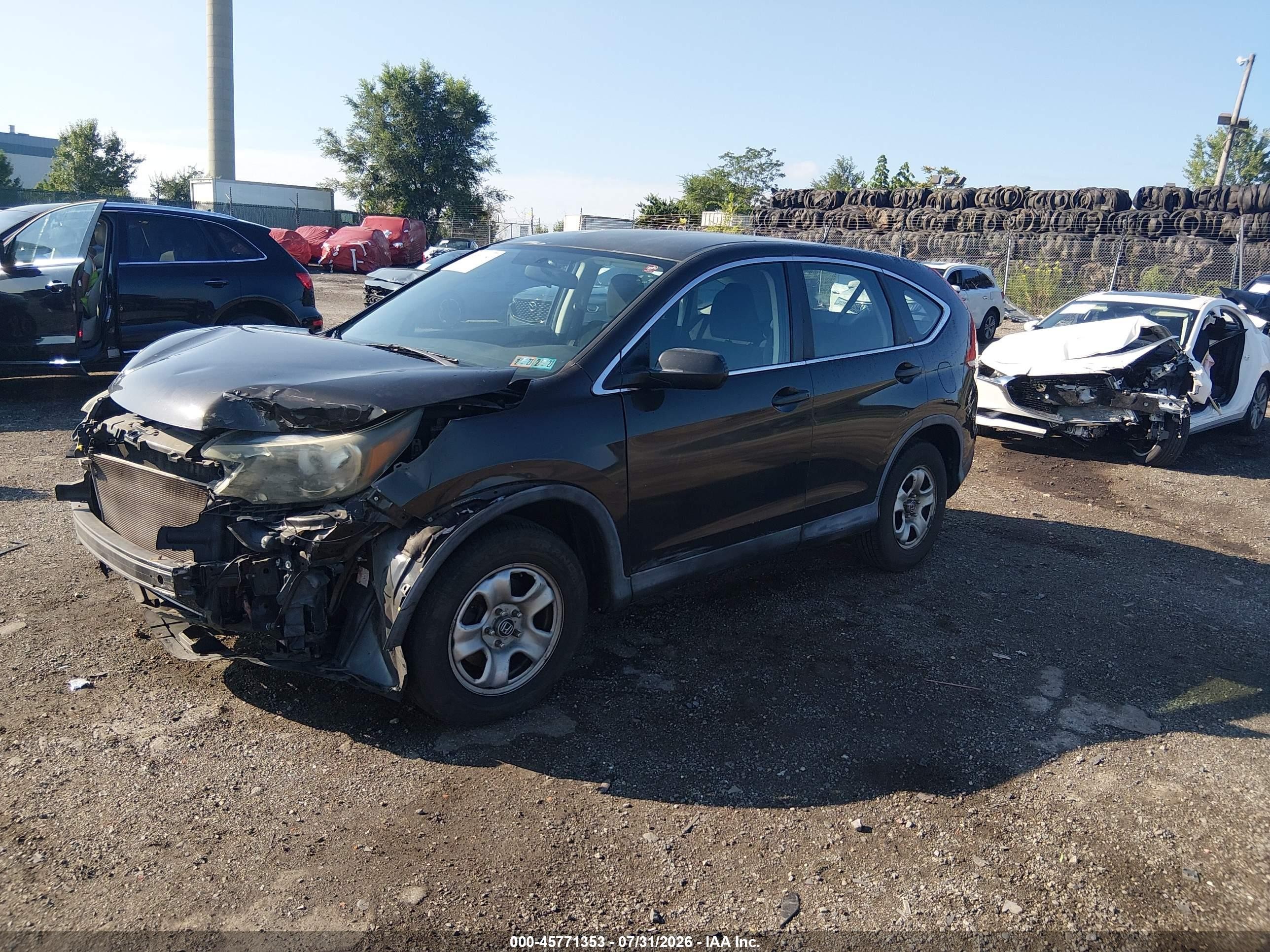2013 Honda Cr-v Lx Black vin: 5J6RM3H34DL044352