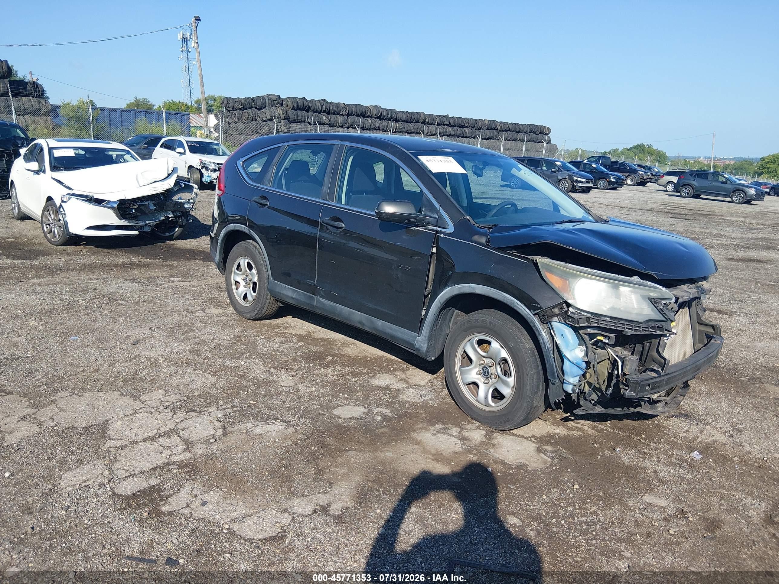2013 Honda Cr-v Lx Black vin: 5J6RM3H34DL044352