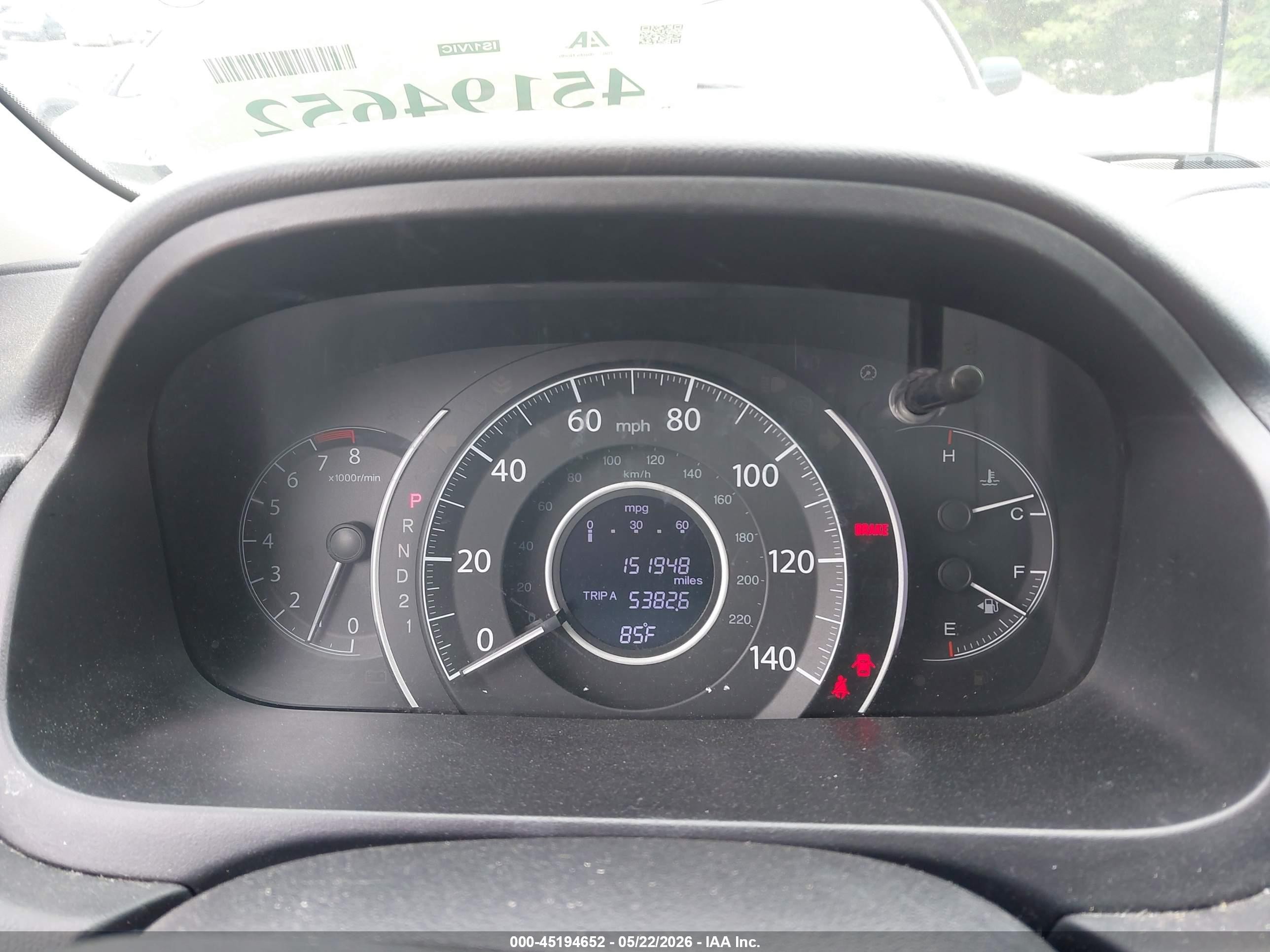 2014 Honda Cr-v Lx Gray vin: 5J6RM3H34EL002684