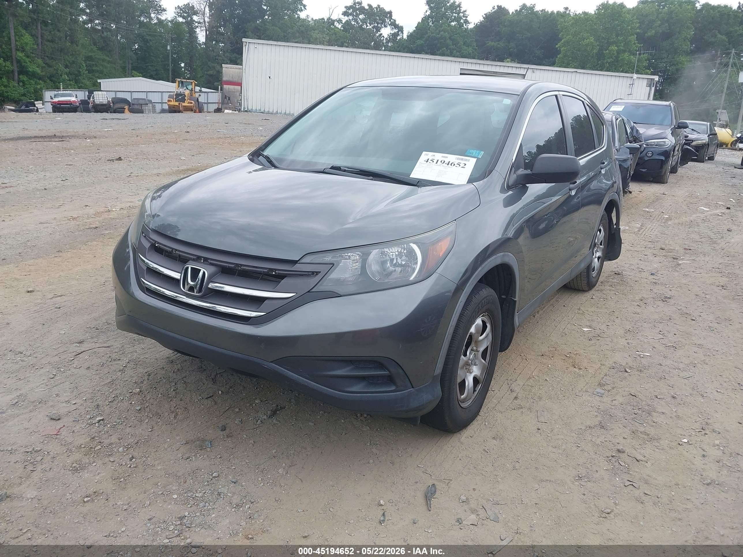2014 Honda Cr-v Lx Gray vin: 5J6RM3H34EL002684