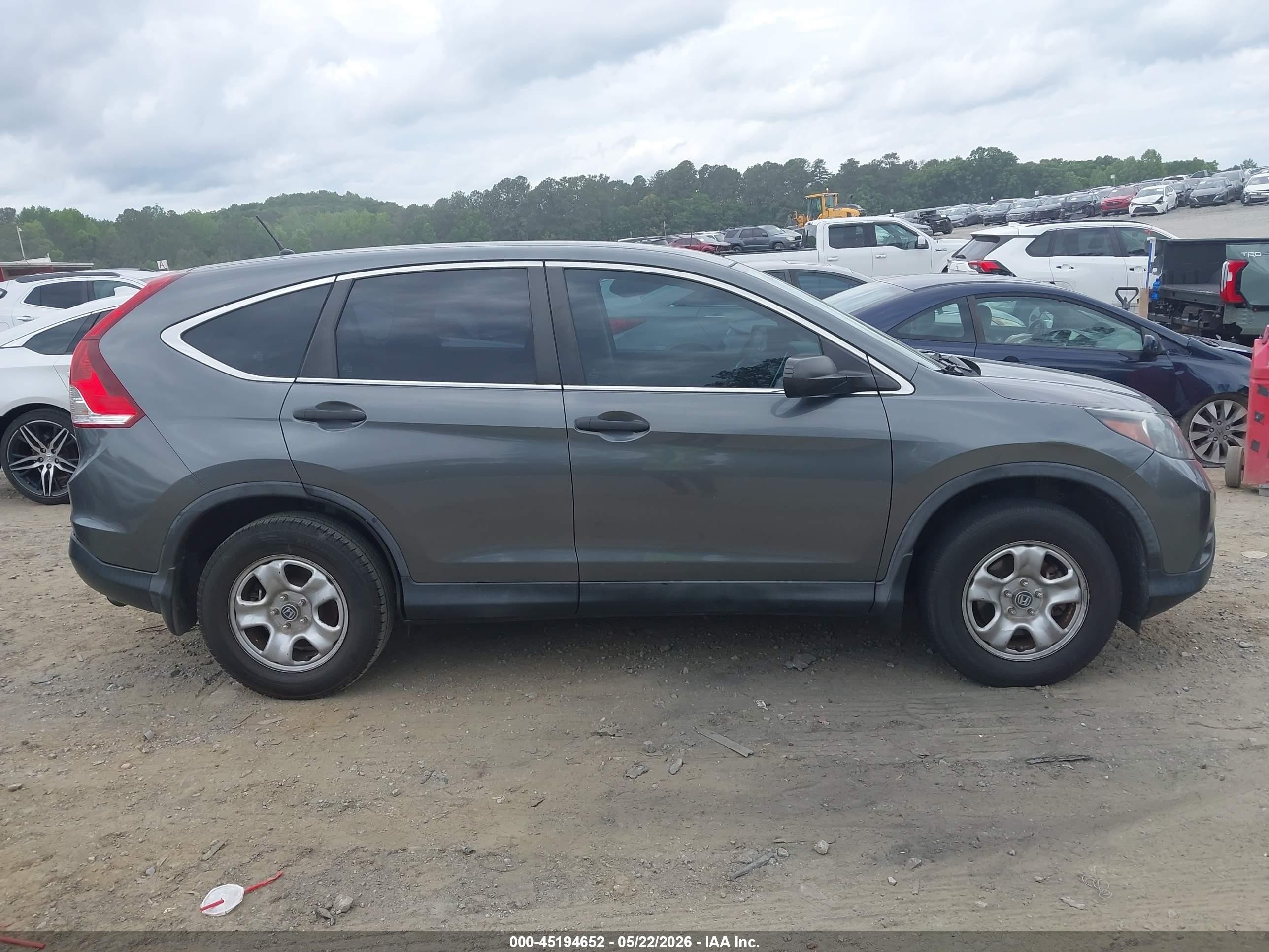 2014 Honda Cr-v Lx Gray vin: 5J6RM3H34EL002684