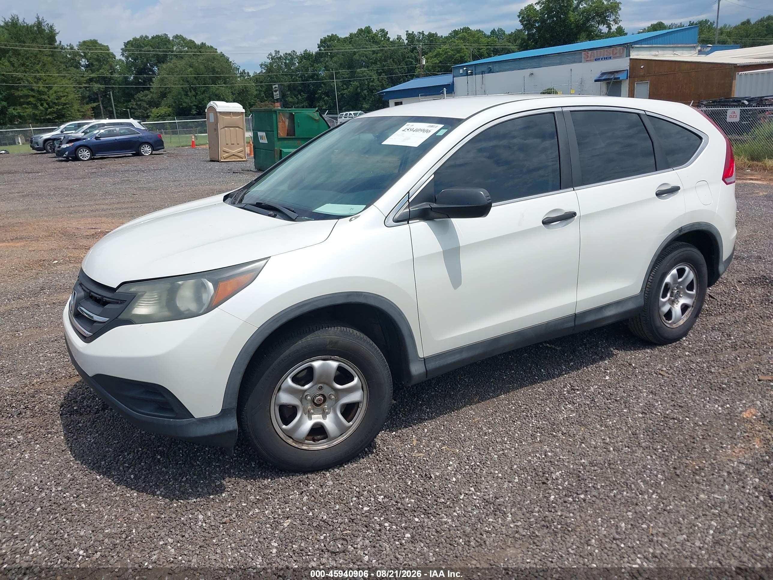 2014 Honda Cr-v Lx White vin: 5J6RM3H34EL016567
