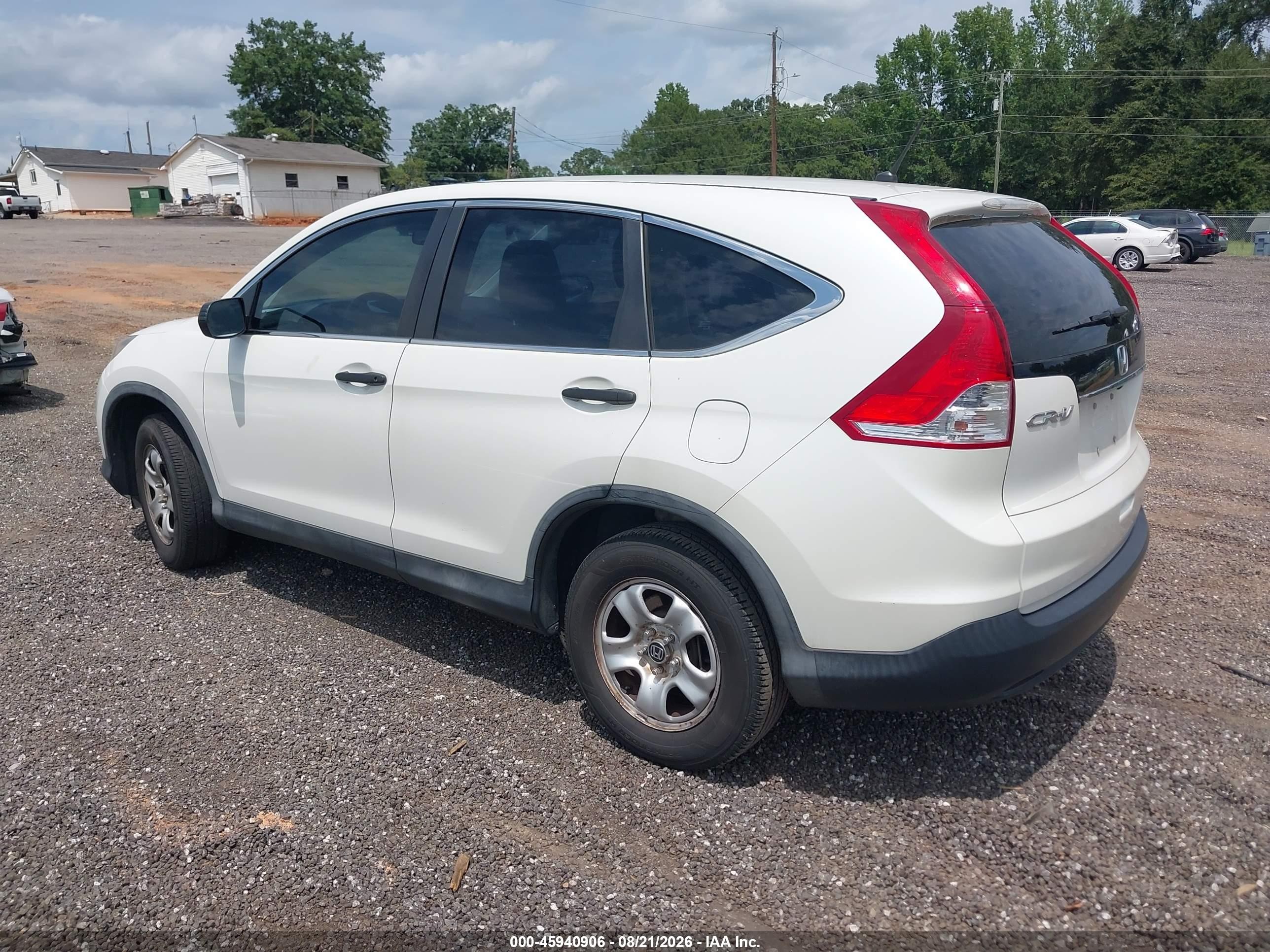 2014 Honda Cr-v Lx White vin: 5J6RM3H34EL016567