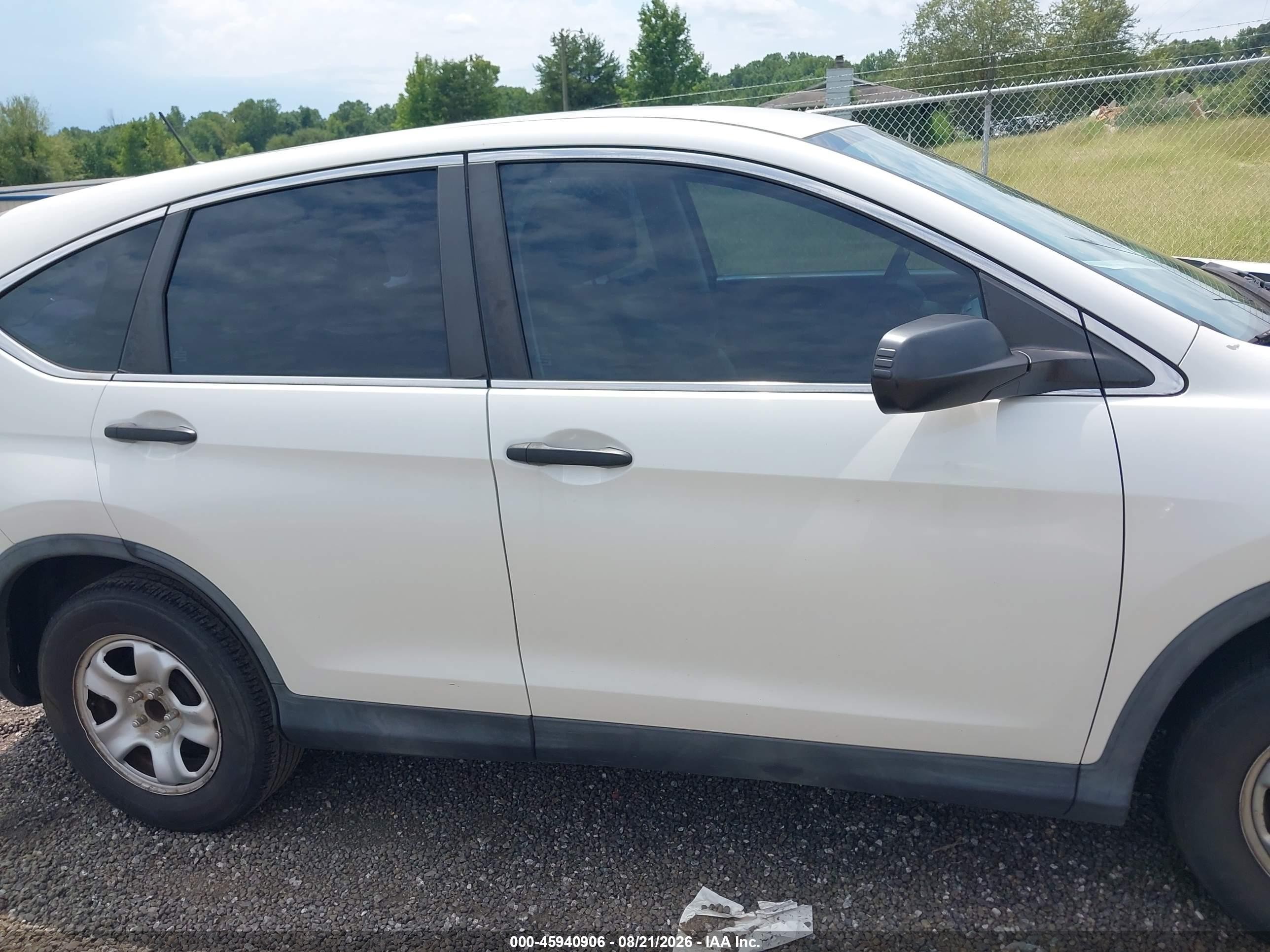 2014 Honda Cr-v Lx White vin: 5J6RM3H34EL016567