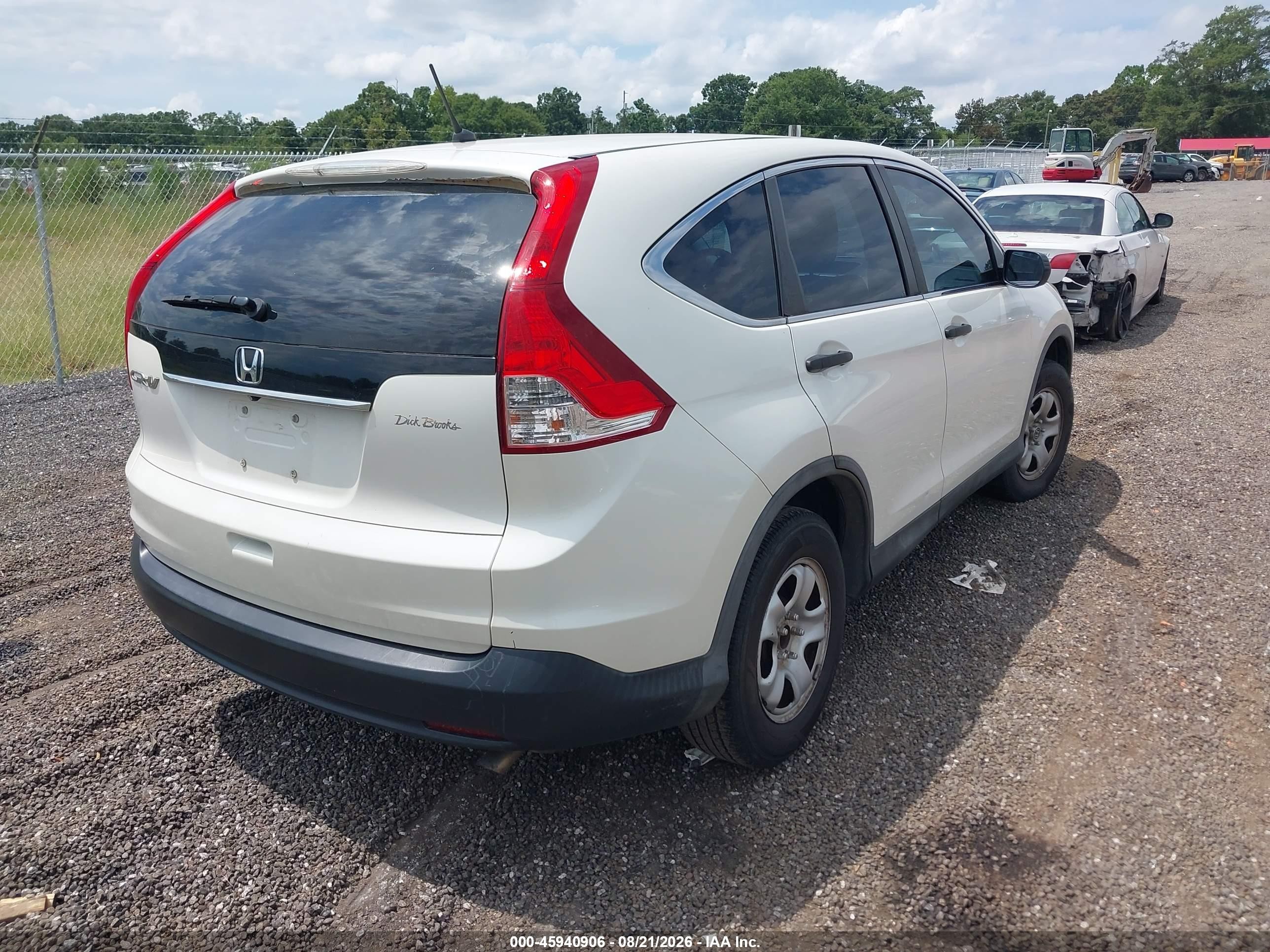 2014 Honda Cr-v Lx White vin: 5J6RM3H34EL016567