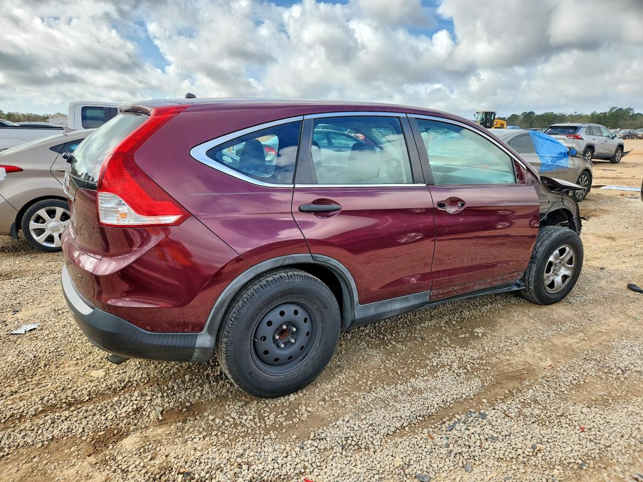 2014 Honda Cr-v Lx Maroon vin: 5J6RM3H34EL029383