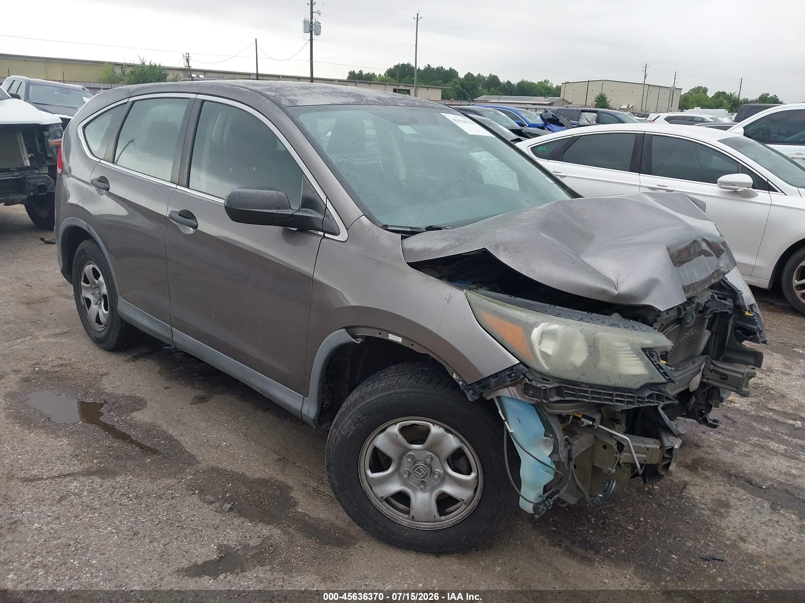 2012 Honda Cr-v Lx Gray vin: 5J6RM3H35CL010046