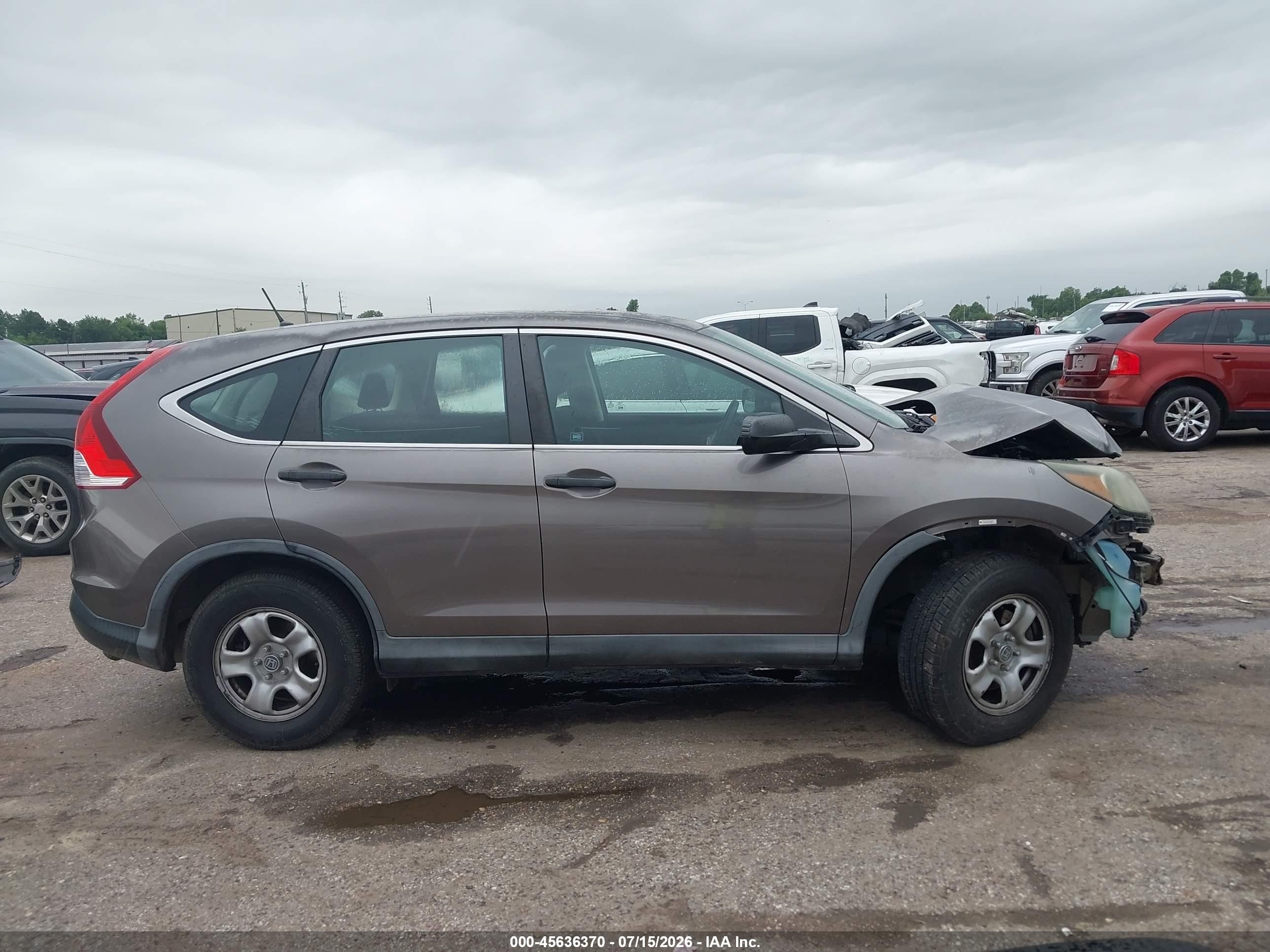 2012 Honda Cr-v Lx Gray vin: 5J6RM3H35CL010046