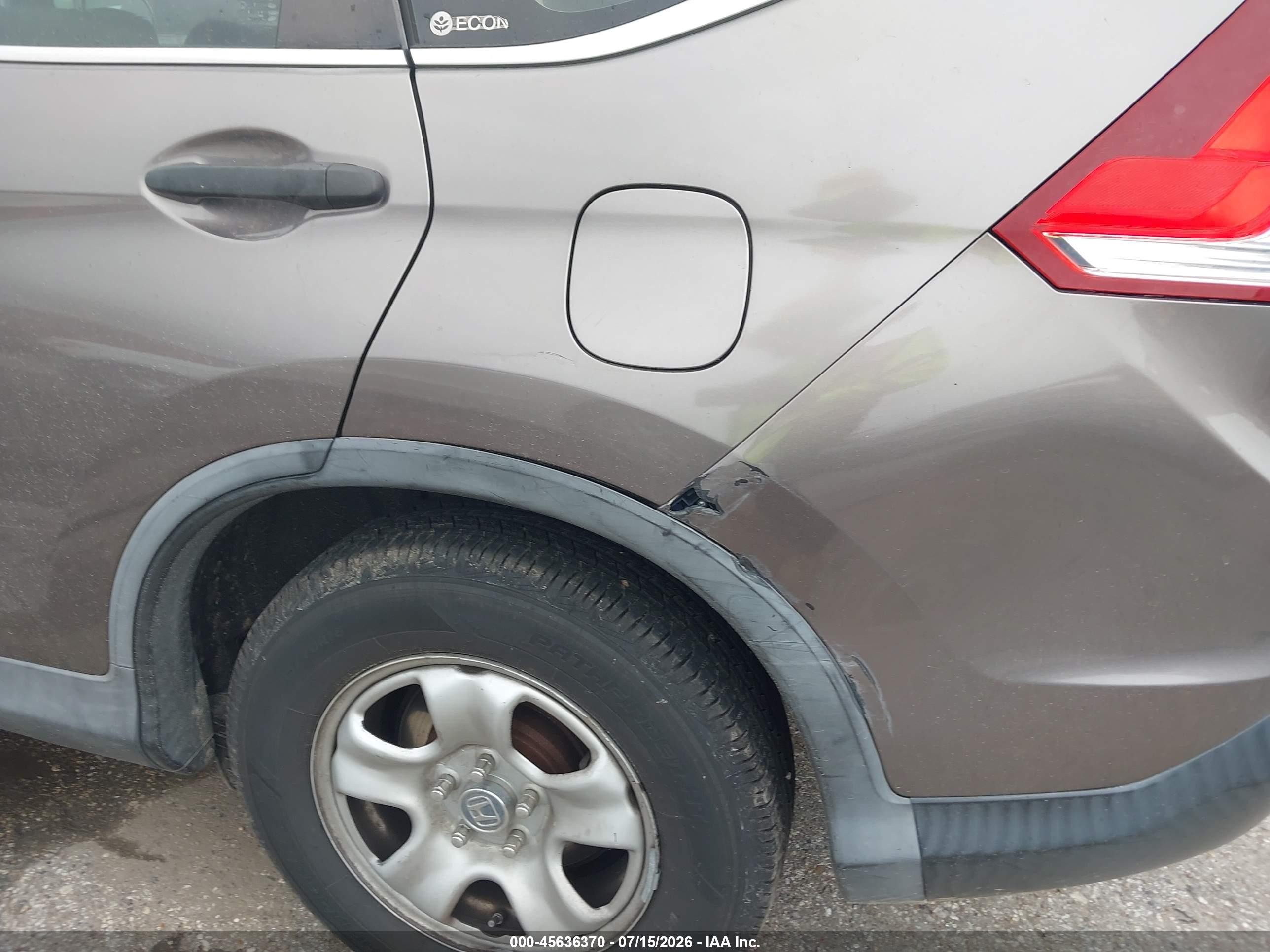 2012 Honda Cr-v Lx Gray vin: 5J6RM3H35CL010046