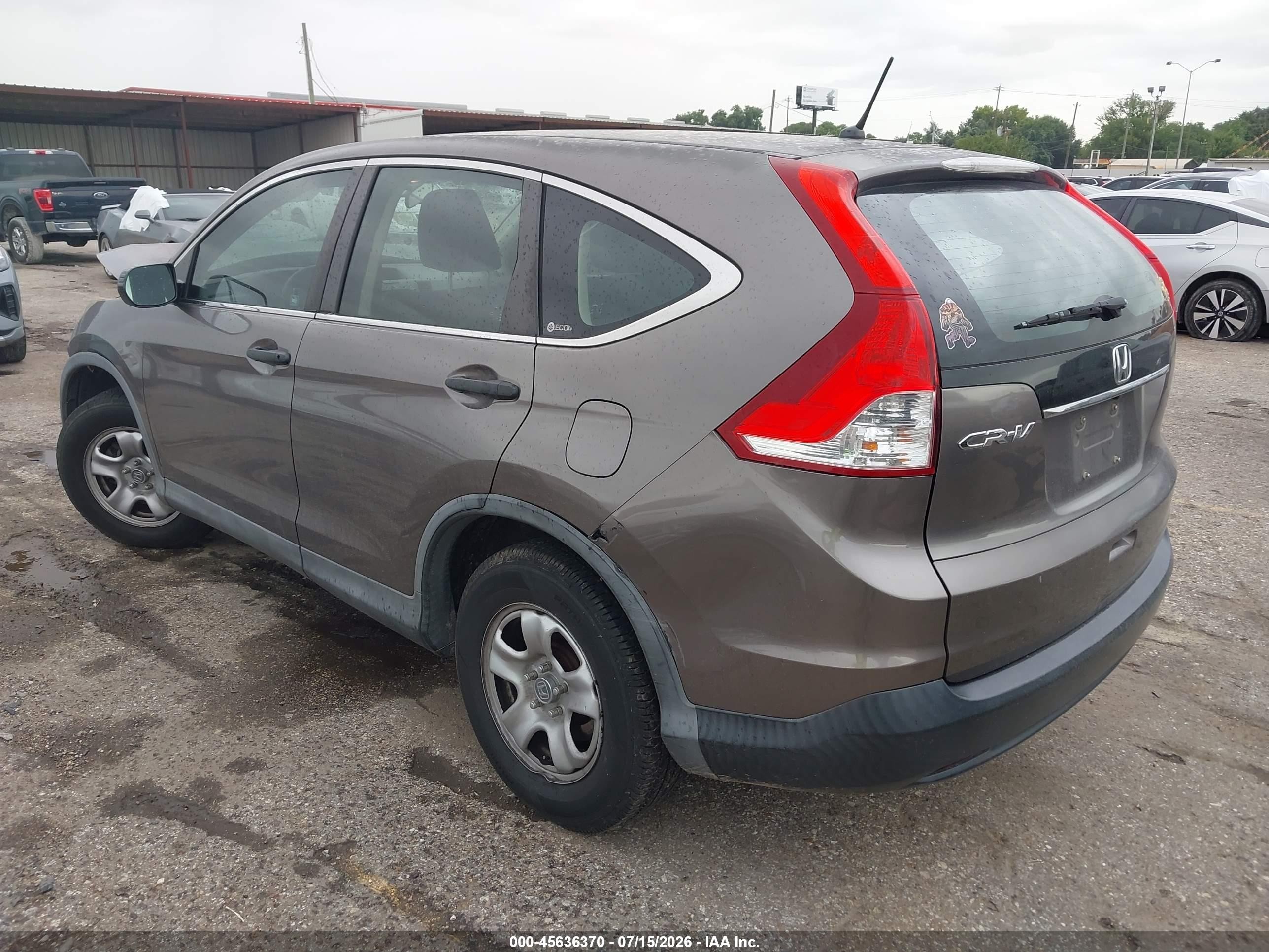 2012 Honda Cr-v Lx Gray vin: 5J6RM3H35CL010046