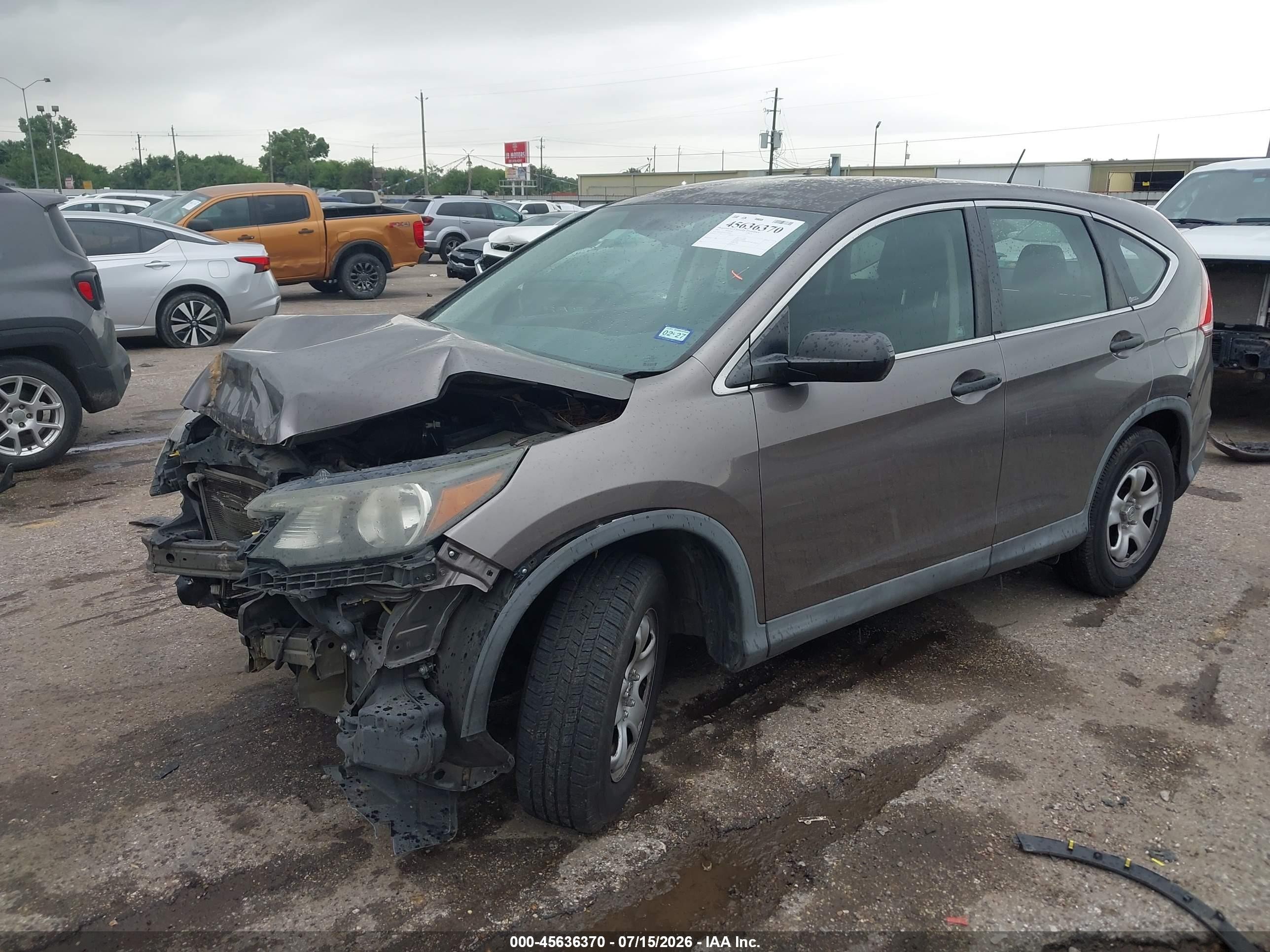 2012 Honda Cr-v Lx Gray vin: 5J6RM3H35CL010046
