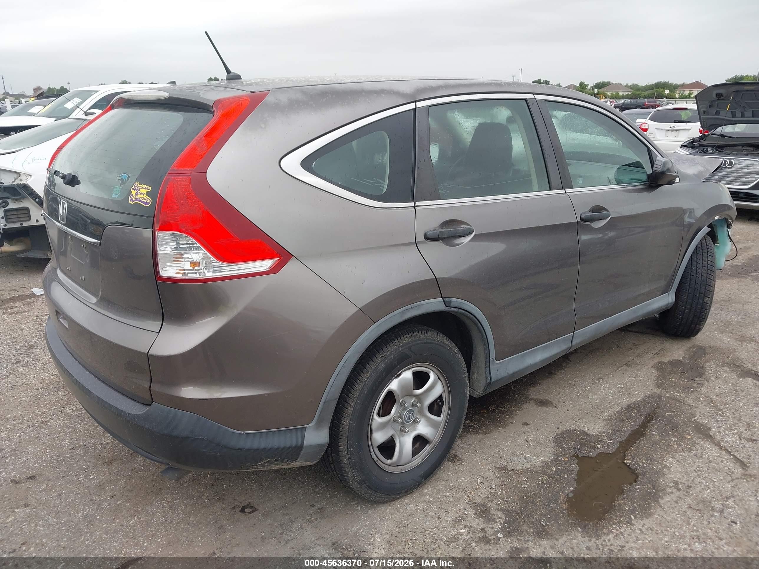 2012 Honda Cr-v Lx Gray vin: 5J6RM3H35CL010046