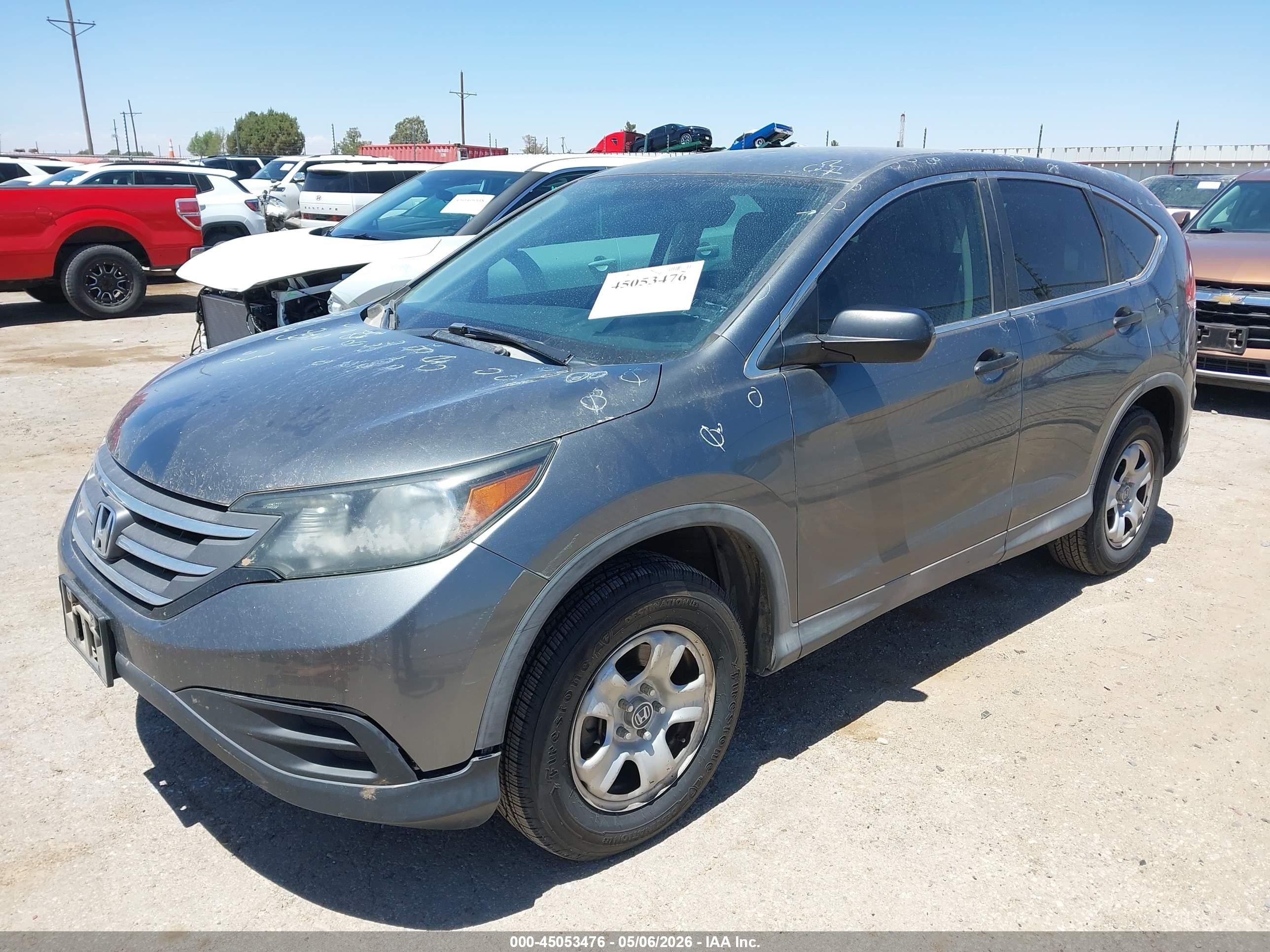 2013 Honda Cr-v Lx Серый vin: 5J6RM3H35DL034090
