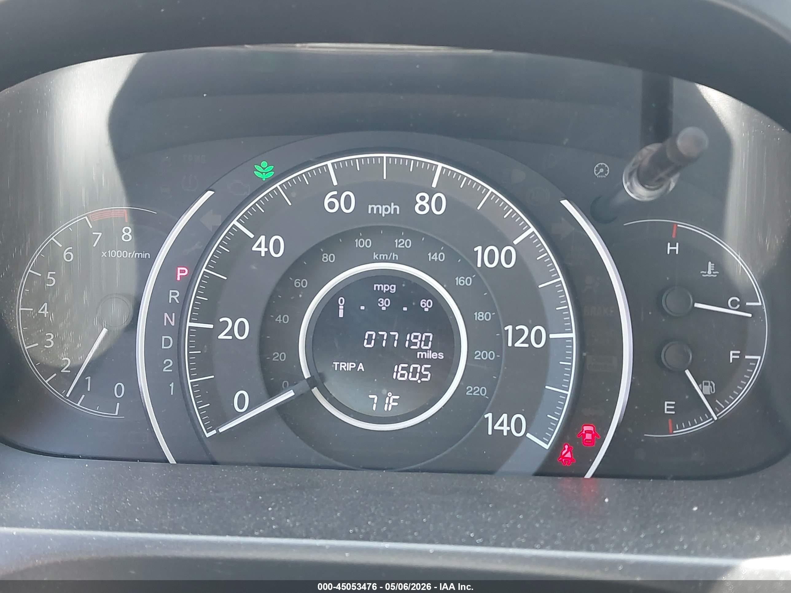 2013 Honda Cr-v Lx Серый vin: 5J6RM3H35DL034090