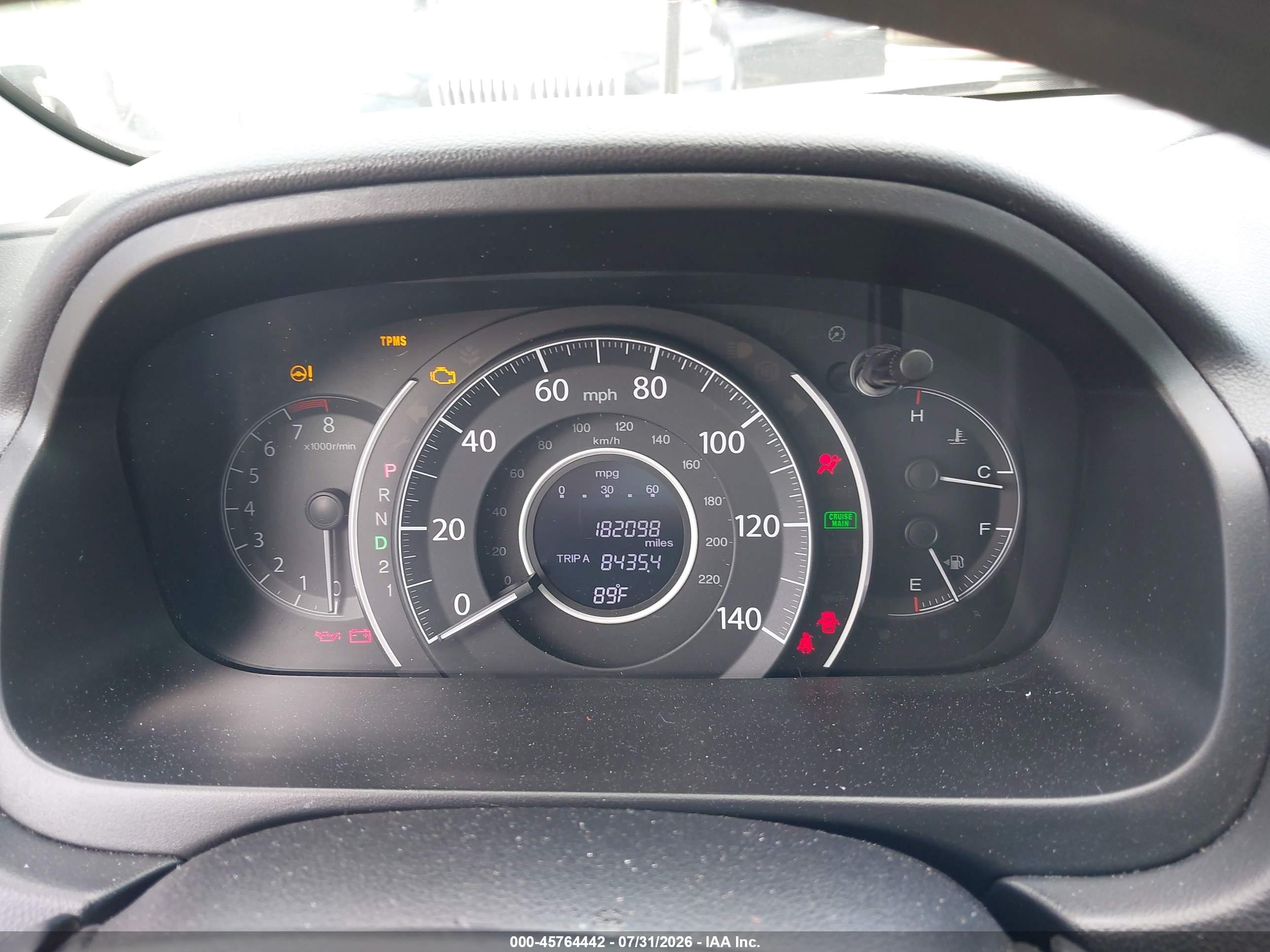 2013 Honda Cr-v Lx Белый vin: 5J6RM3H35DL041606
