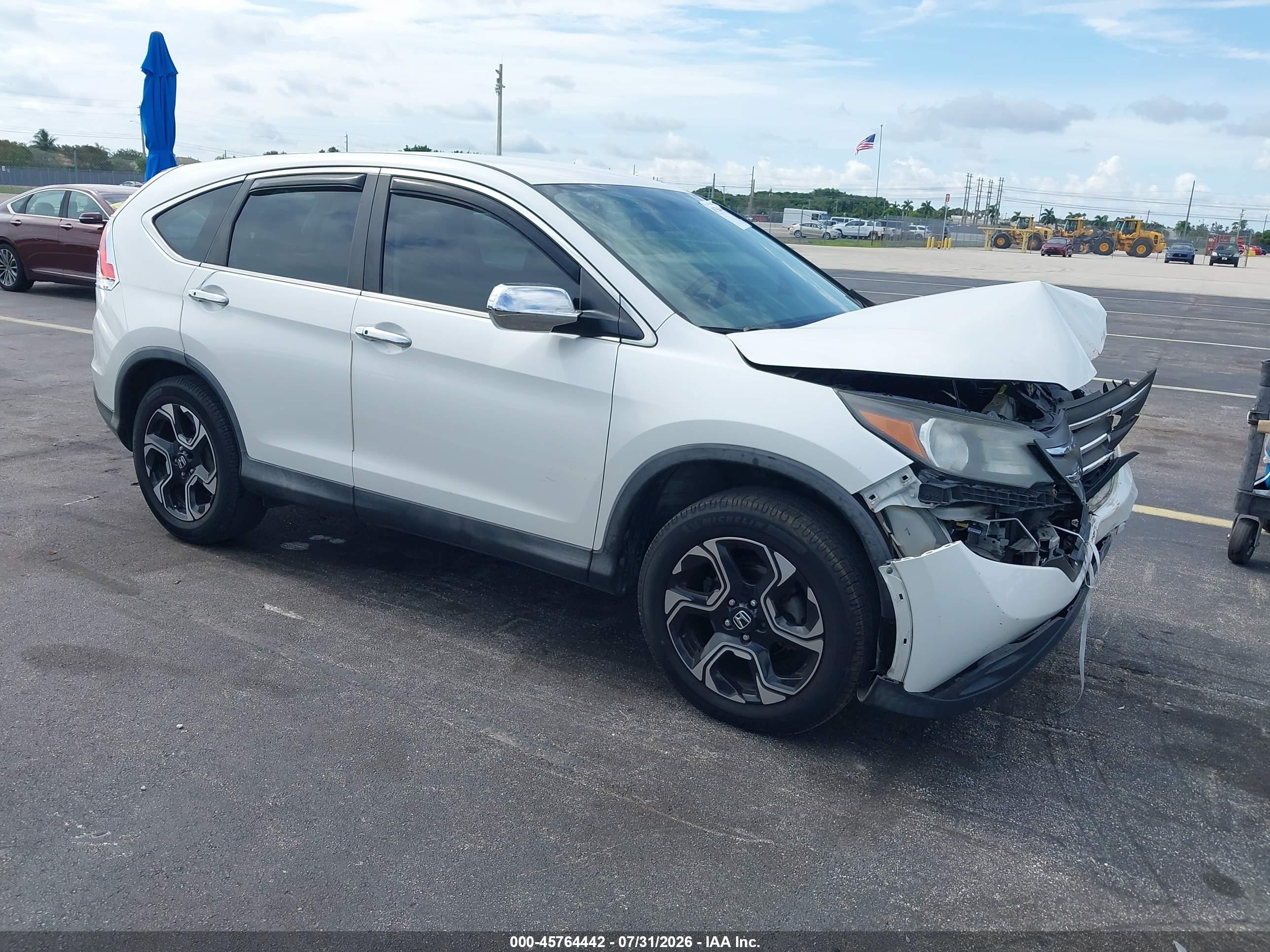 2013 Honda Cr-v Lx Белый vin: 5J6RM3H35DL041606