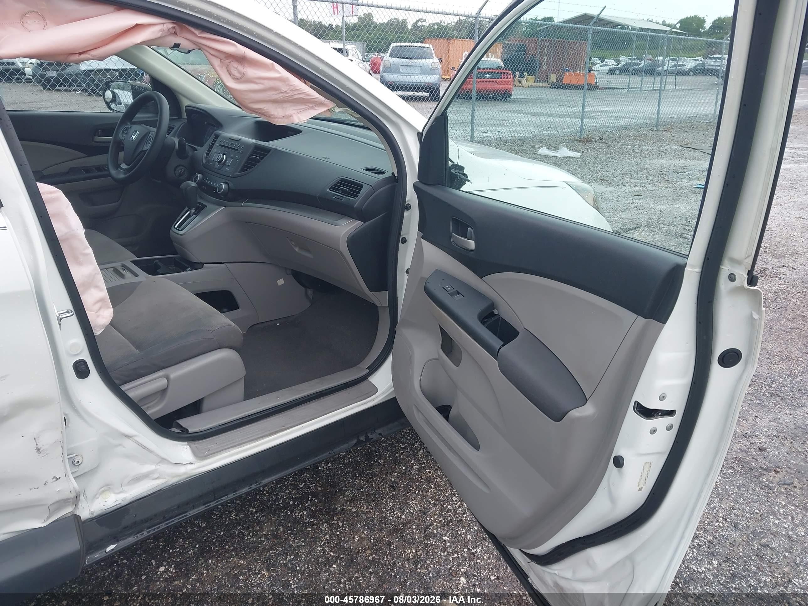 2013 Honda Cr-v Lx White vin: 5J6RM3H35DL045994
