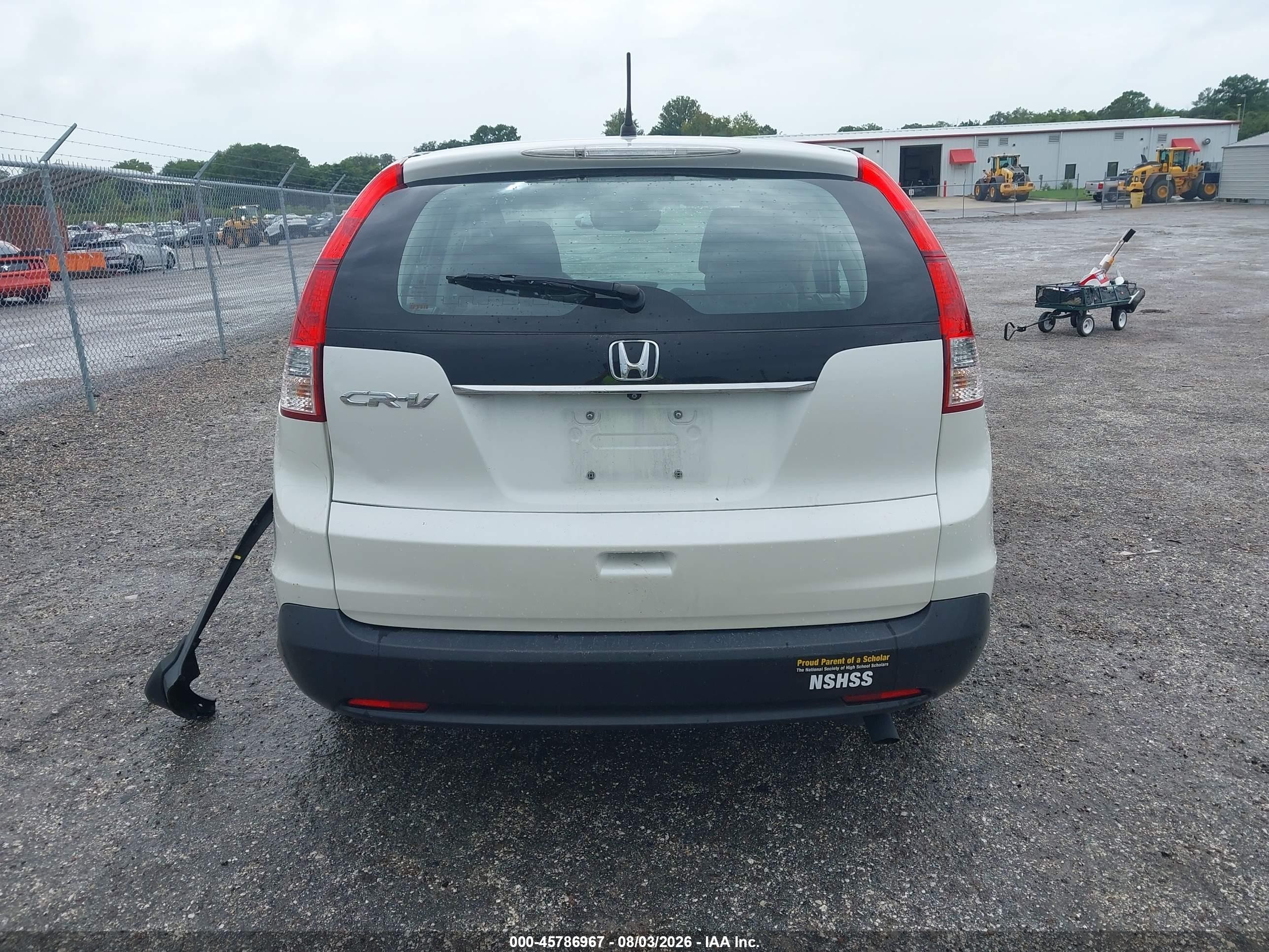 2013 Honda Cr-v Lx White vin: 5J6RM3H35DL045994