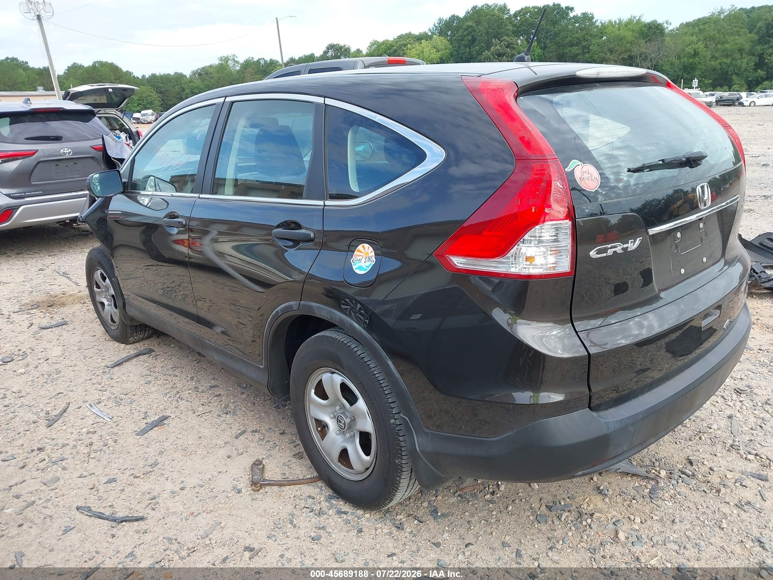 2014 Honda Cr-v Lx Gray vin: 5J6RM3H35EL013743