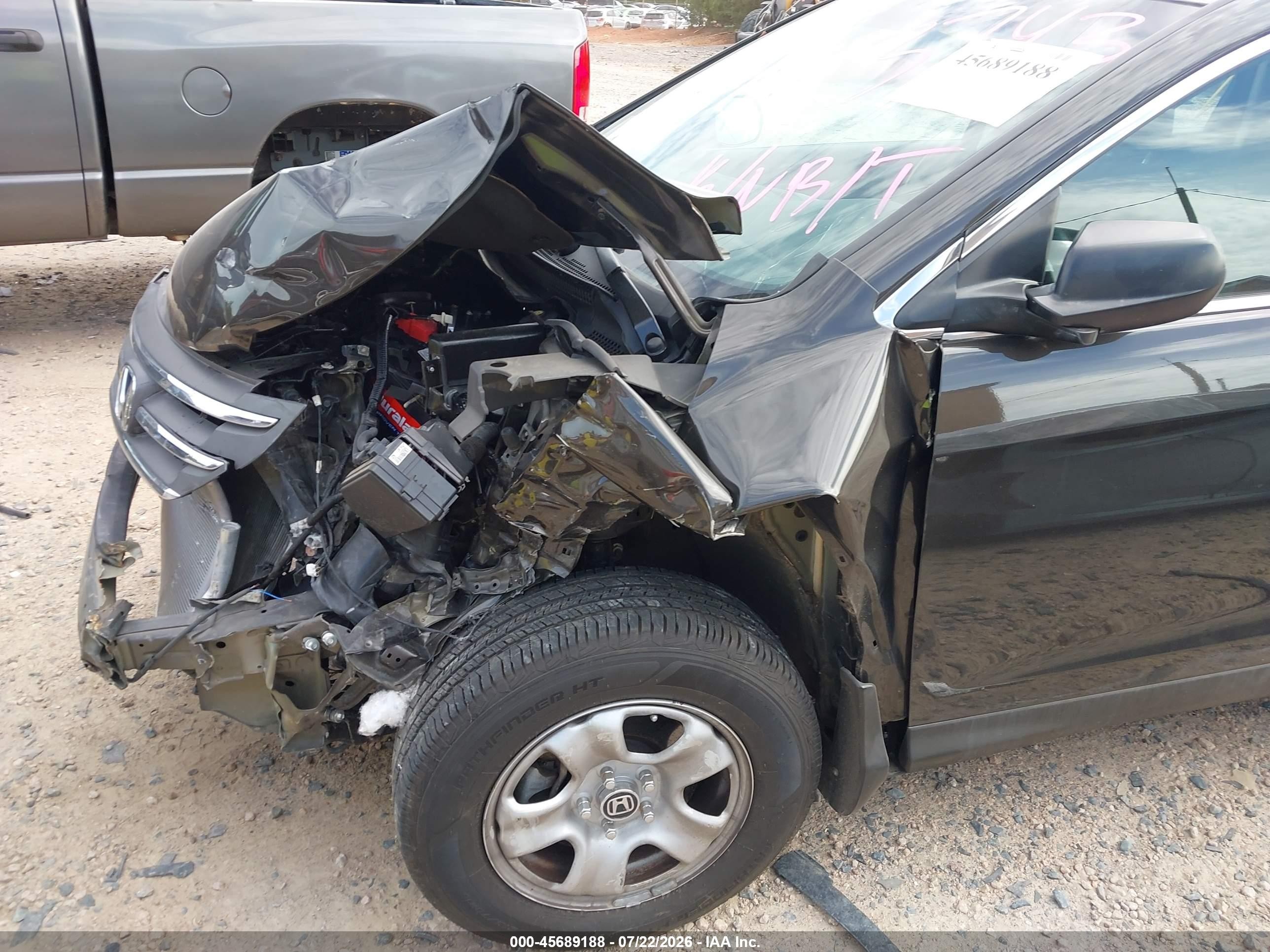 2014 Honda Cr-v Lx Gray vin: 5J6RM3H35EL013743