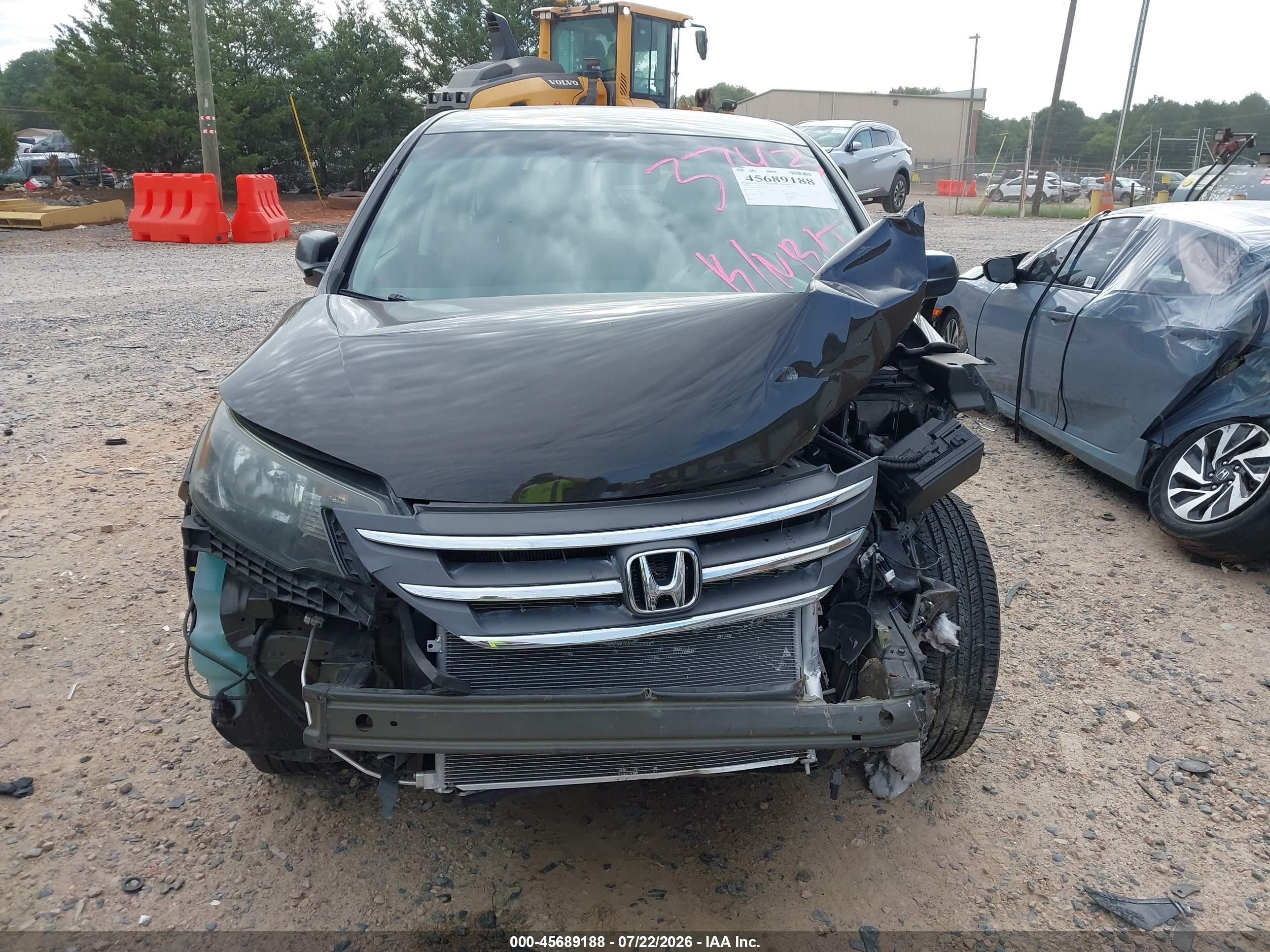 2014 Honda Cr-v Lx Gray vin: 5J6RM3H35EL013743